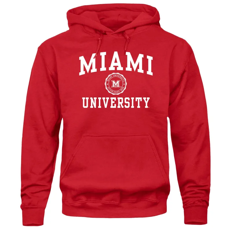 Miami University Heritage Hooded Sweatshirt (Red) sold by Barnesmith