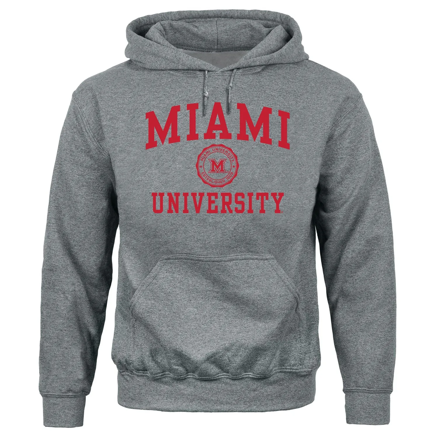 Miami University Heritage Hooded Sweatshirt (Charcoal Grey) sold by Barnesmith