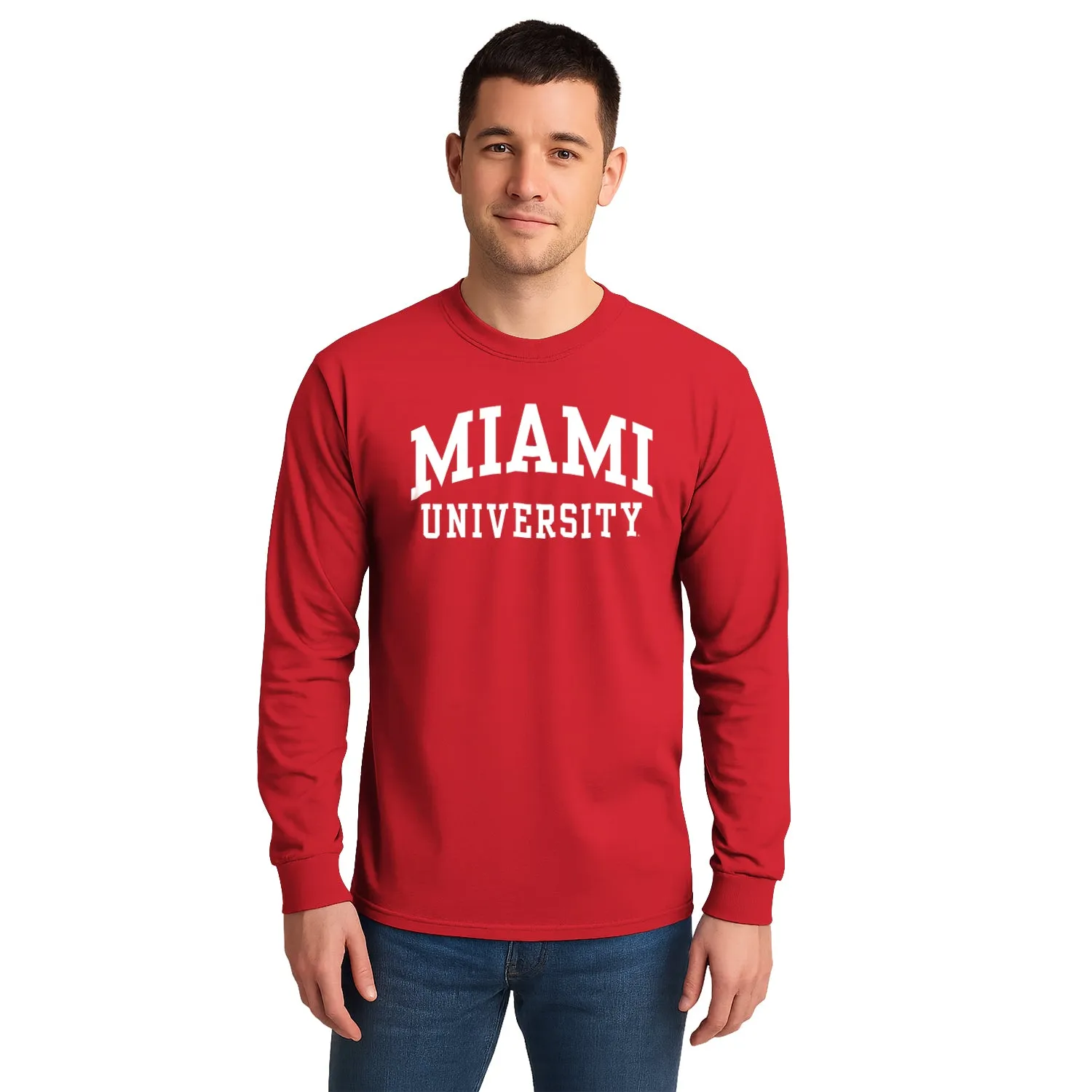 Miami University Classic Long Sleeve T-Shirt (Red) sold by Barnesmith product image thumbnail 2