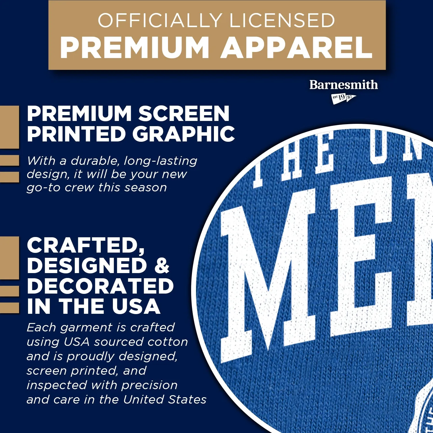 The University of Memphis Heritage Sweatshirt (Royal Blue) sold by Barnesmith product image thumbnail 4
