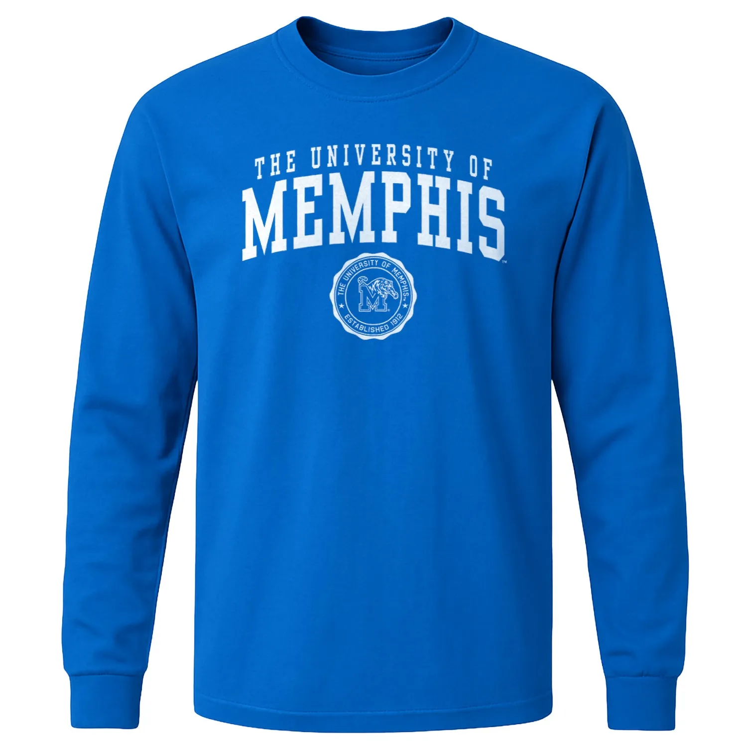 The University of Memphis Heritage Long Sleeve T-Shirt (Royal Blue) sold by Barnesmith