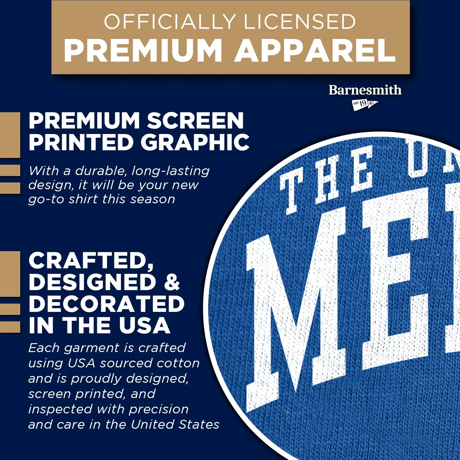 The University of Memphis Classic T-Shirt (Royal Blue) sold by Barnesmith product image thumbnail 4