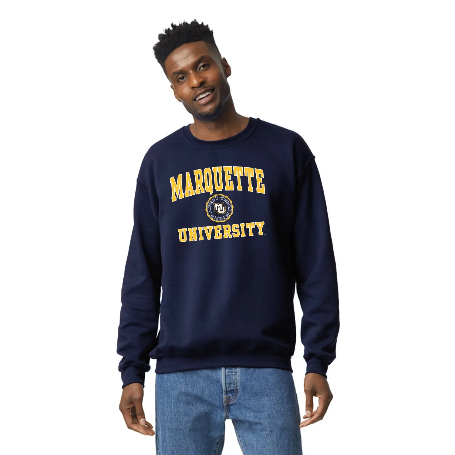 Marquette University Heritage Sweatshirt (Navy) sold by Barnesmith product image thumbnail 2