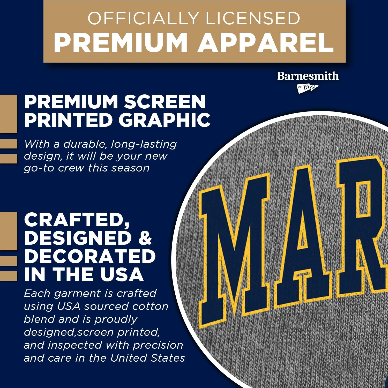 Marquette University Heritage Sweatshirt (Charcoal Grey) sold by Barnesmith product image thumbnail 4