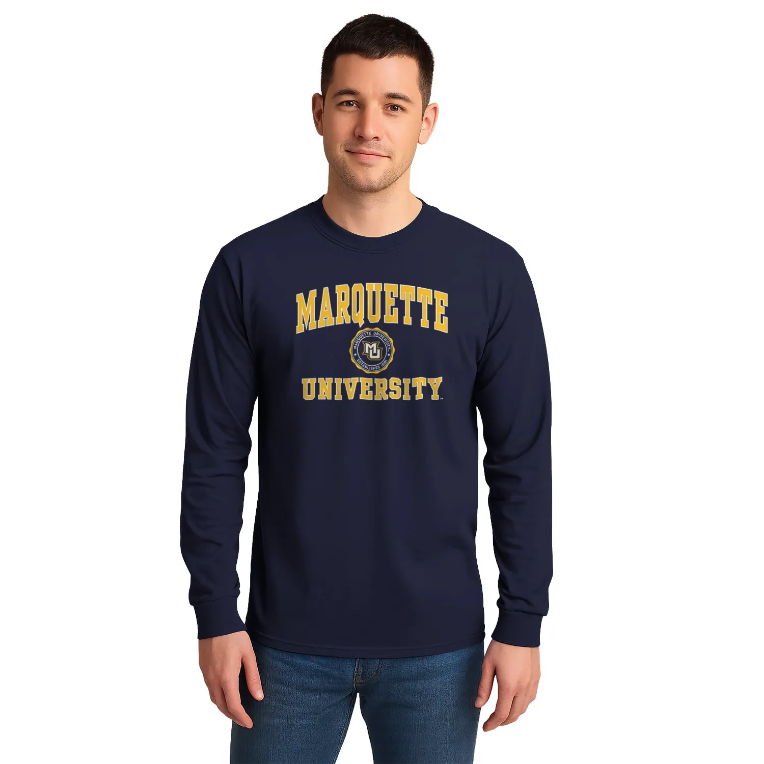 Marquette University Heritage Long Sleeve T-Shirt (Navy) sold by Barnesmith product image thumbnail 2