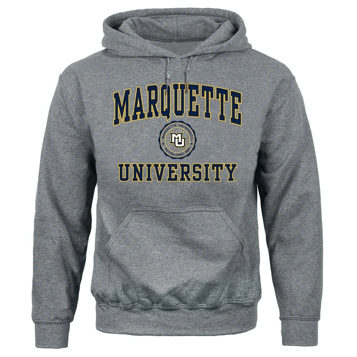 Marquette University Heritage Hooded Sweatshirt (Charcoal Grey) sold by Barnesmith