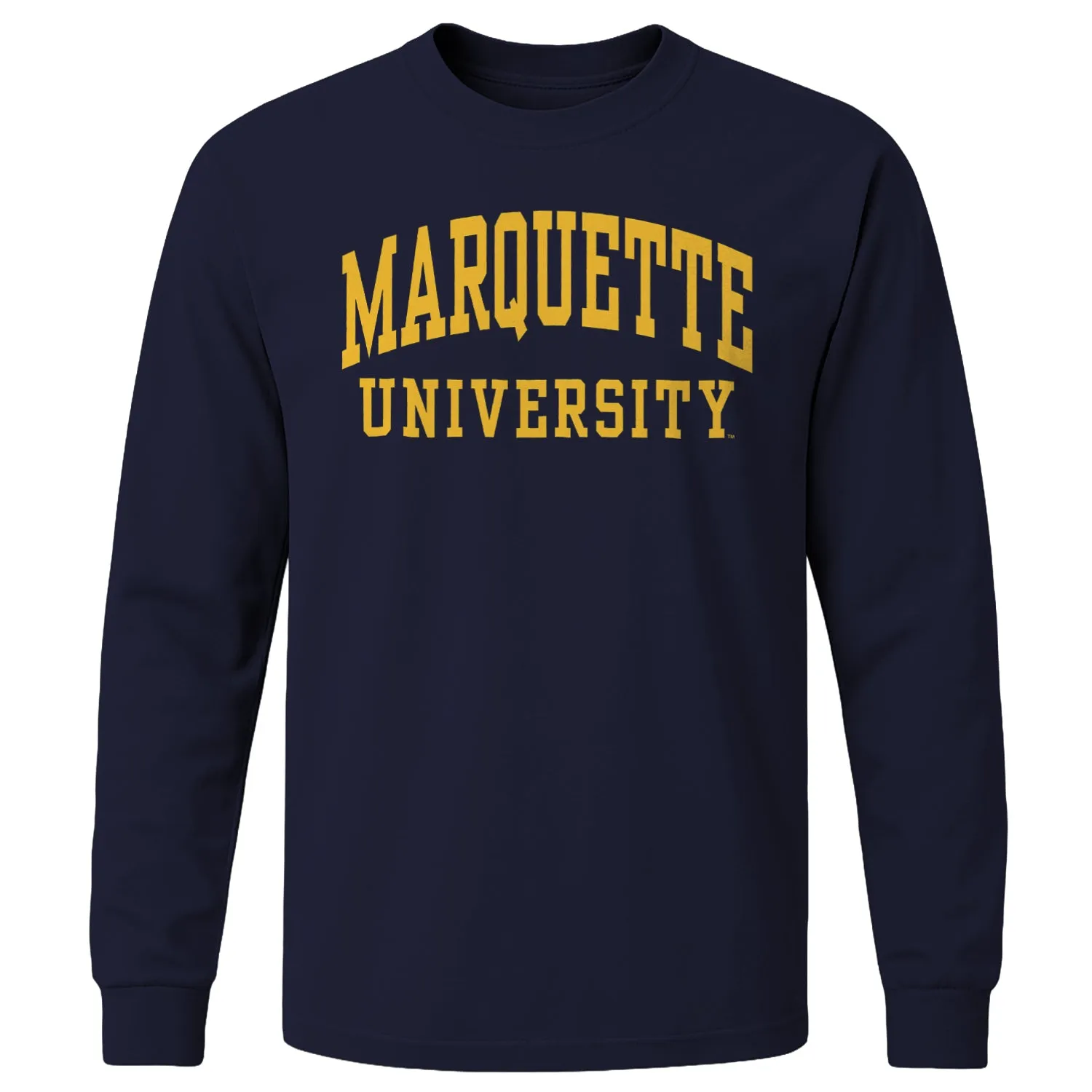 Marquette University Classic Long Sleeve T-Shirt (Navy) sold by Barnesmith