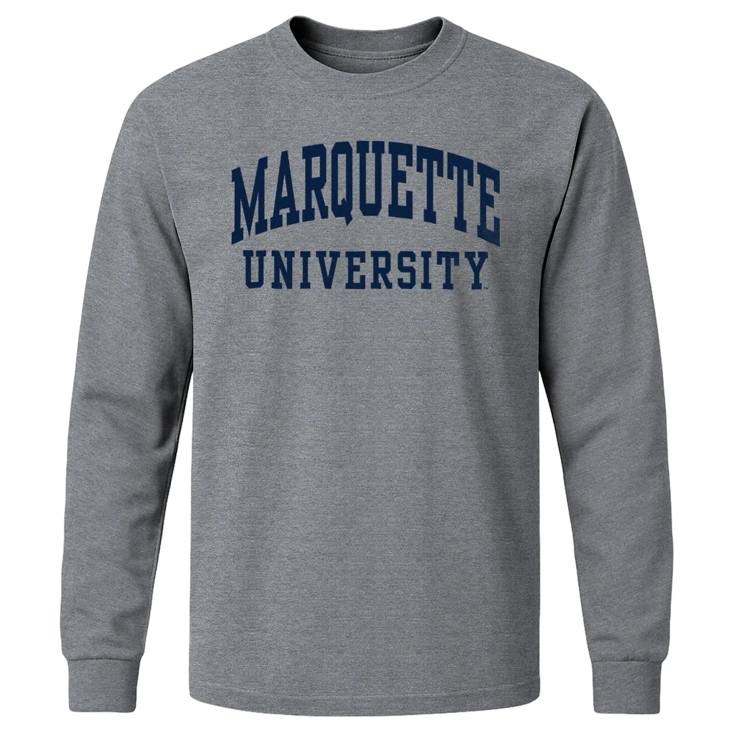 Marquette University Classic Long Sleeve T-Shirt (Charcoal Grey) sold by Barnesmith