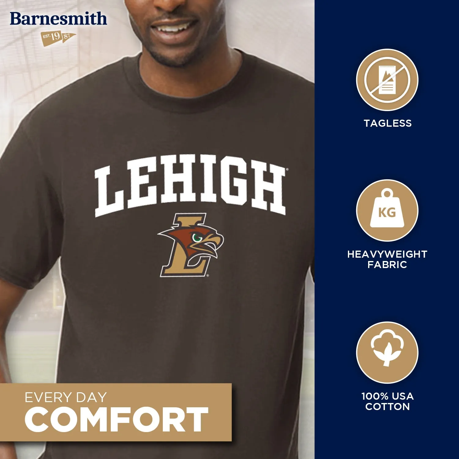 Lehigh University Heritage T-Shirt (Brown) sold by Barnesmith product image thumbnail 3