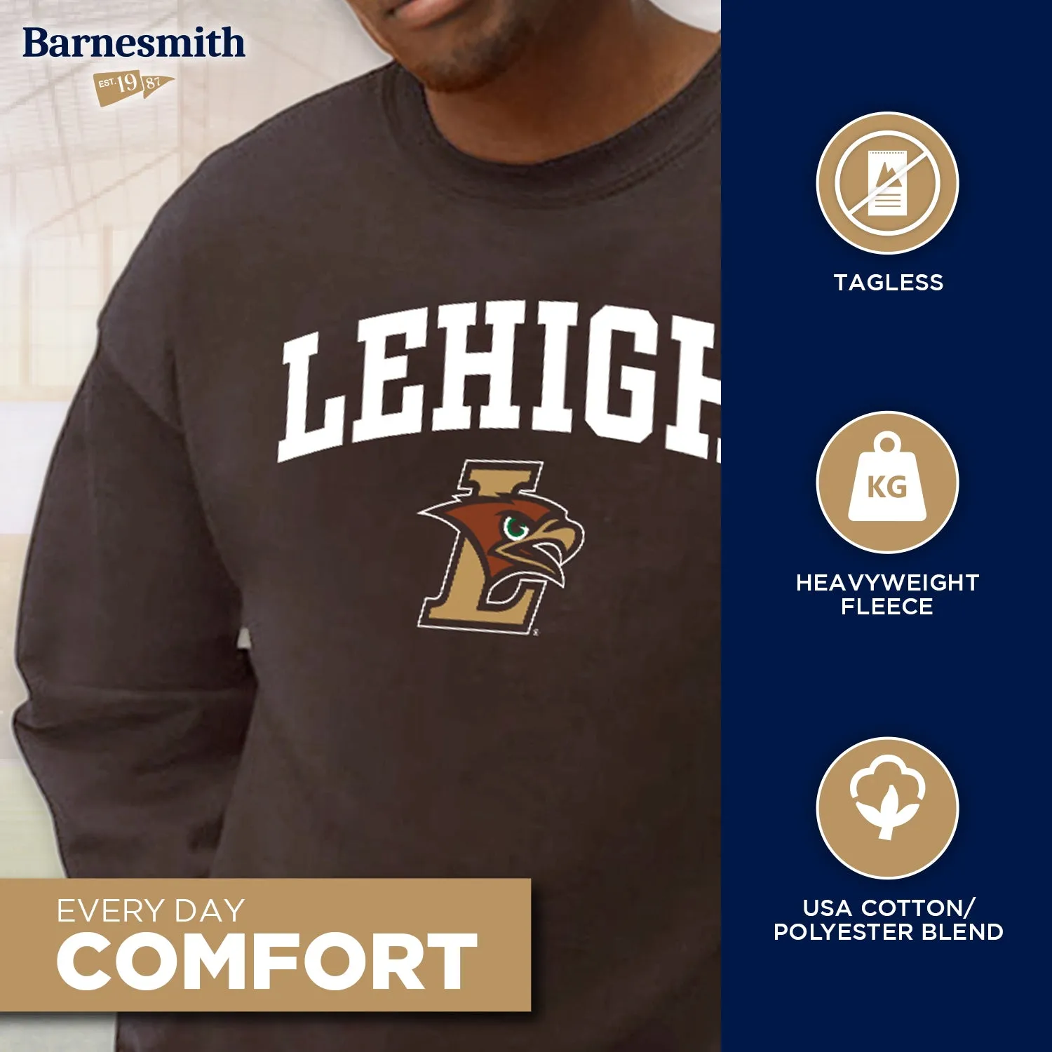 Lehigh University Heritage Sweatshirt (Brown) sold by Barnesmith product image thumbnail 3