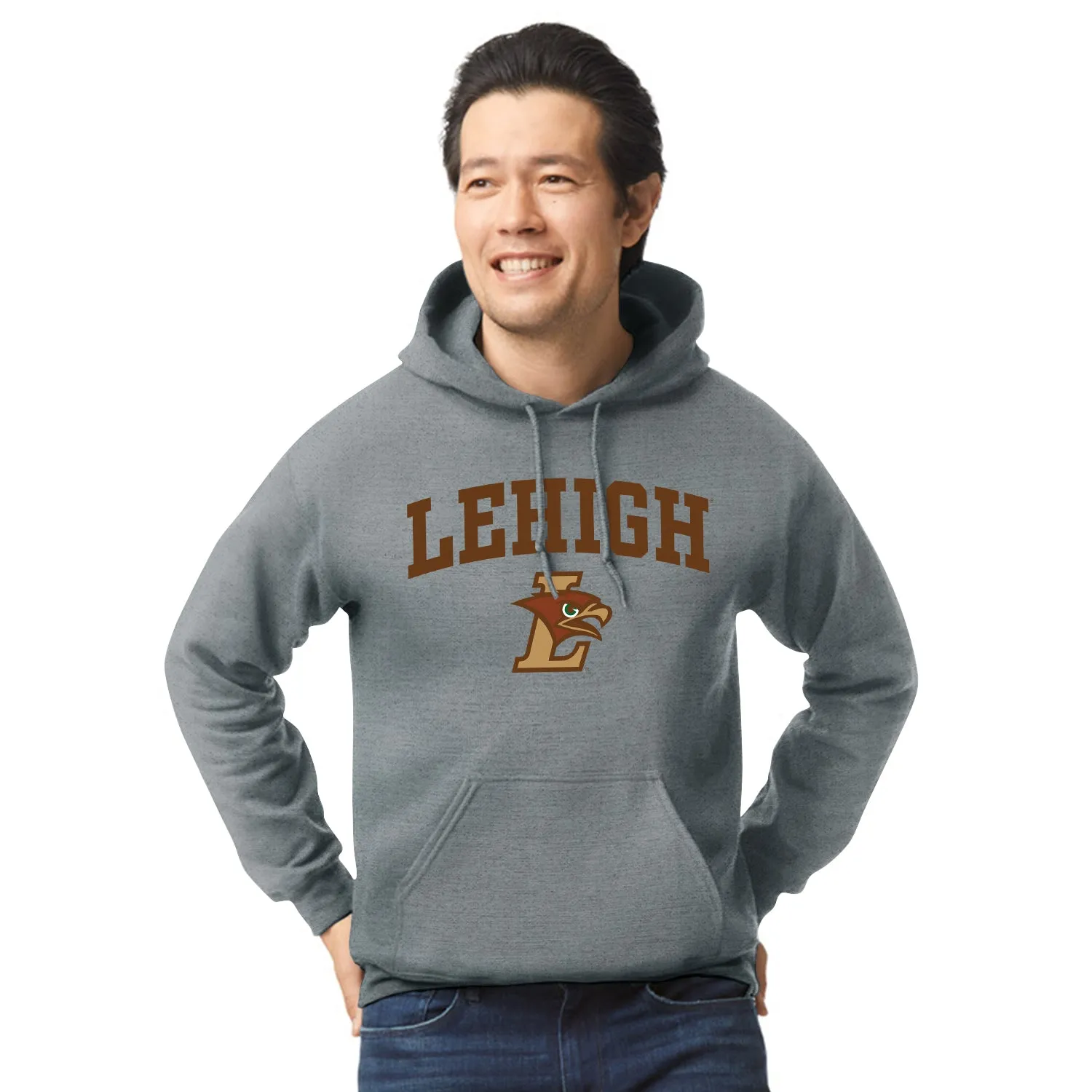 Lehigh University Heritage Hooded Sweatshirt (Charcoal Grey) sold by Barnesmith product image thumbnail 2
