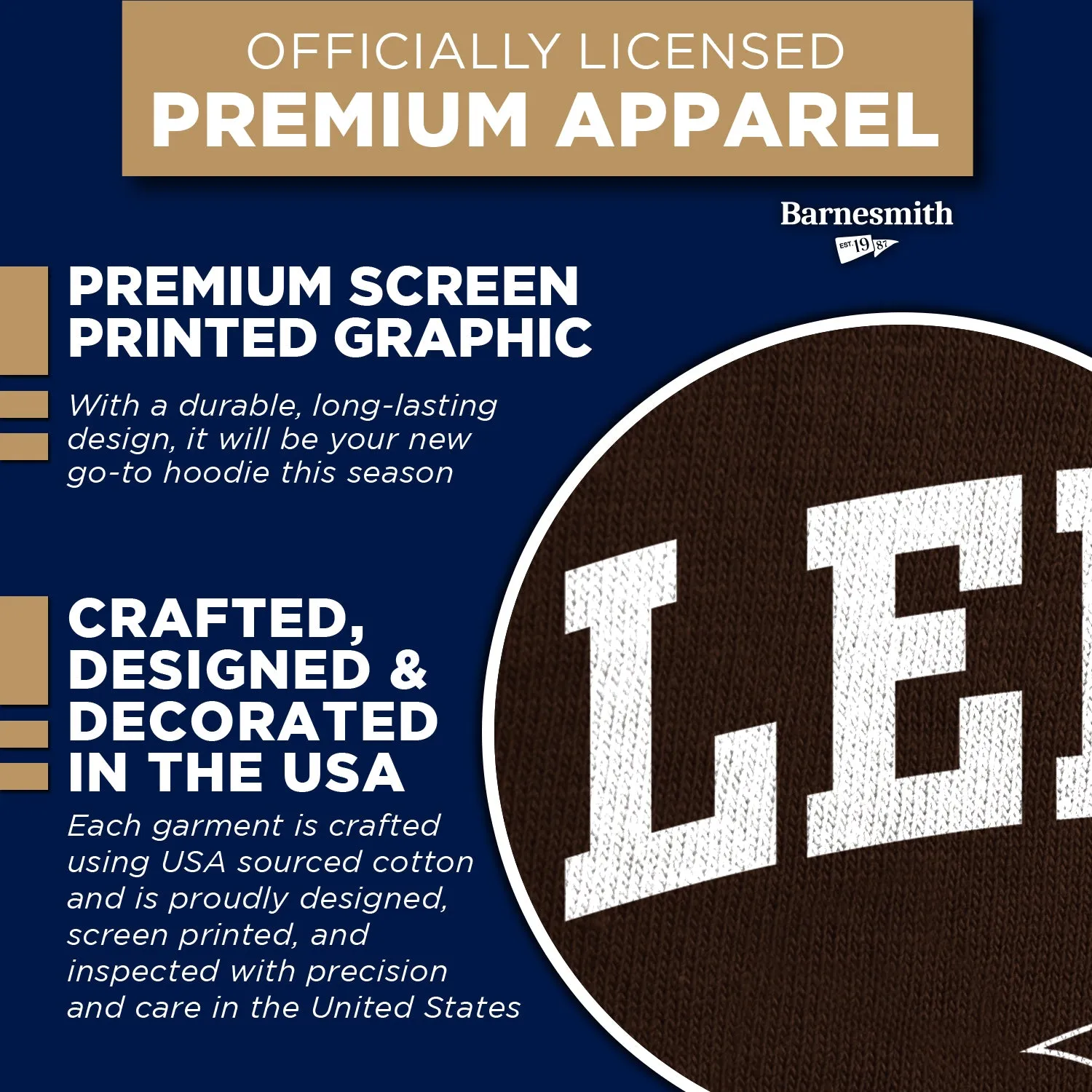 Lehigh University Heritage Hooded Sweatshirt (Brown) sold by Barnesmith product image thumbnail 4