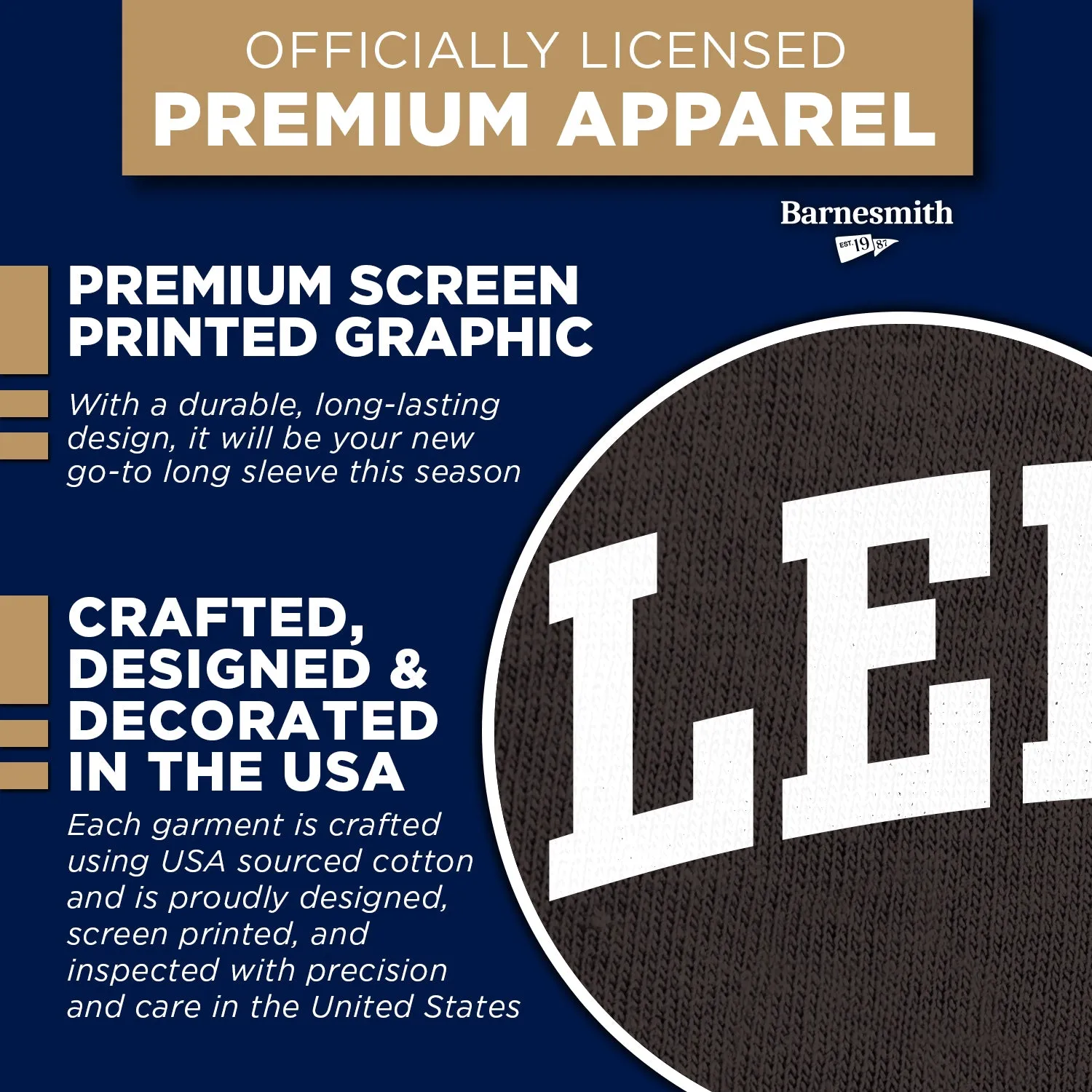 Lehigh University Classic Long Sleeve T-Shirt (Brown) sold by Barnesmith product image thumbnail 4