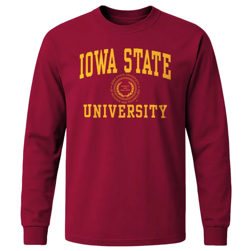Iowa State University Heritage Long Sleeve T-Shirt (Cardinal) sold by Barnesmith