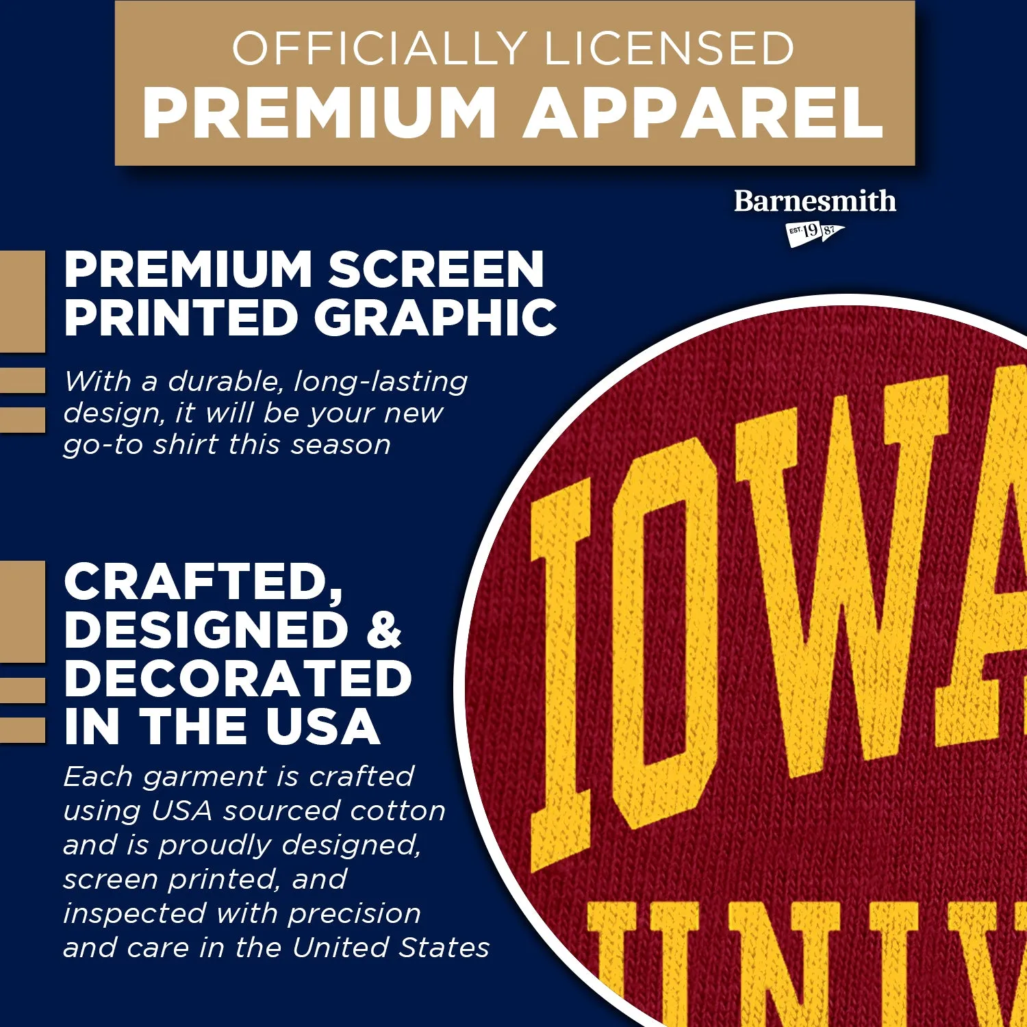 Iowa State University Classic T-Shirt (Cardinal) sold by Barnesmith product image thumbnail 4