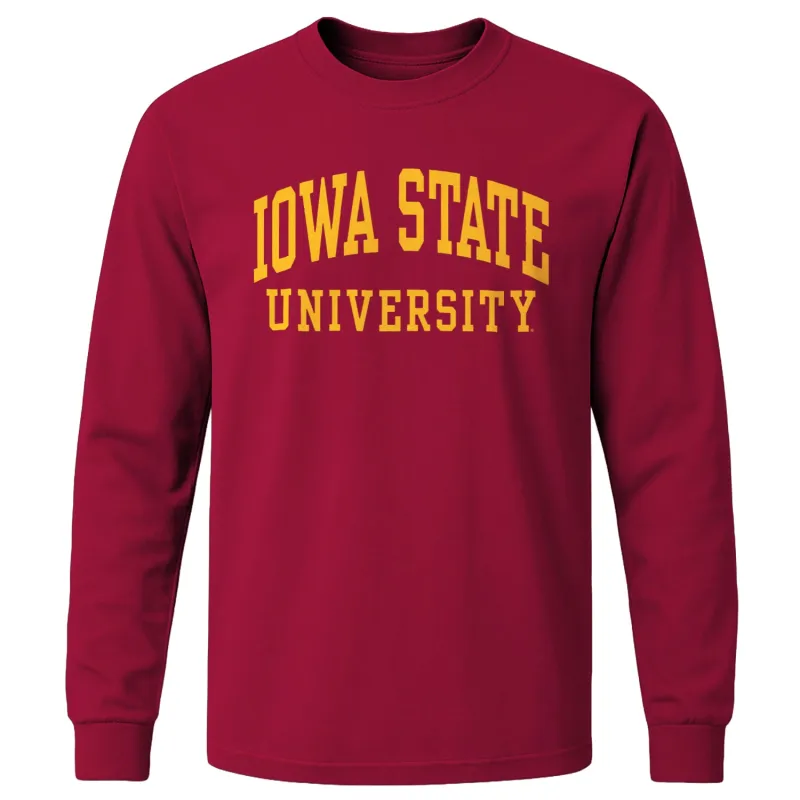Iowa State University Classic Long Sleeve T-Shirt (Cardinal) sold by Barnesmith
