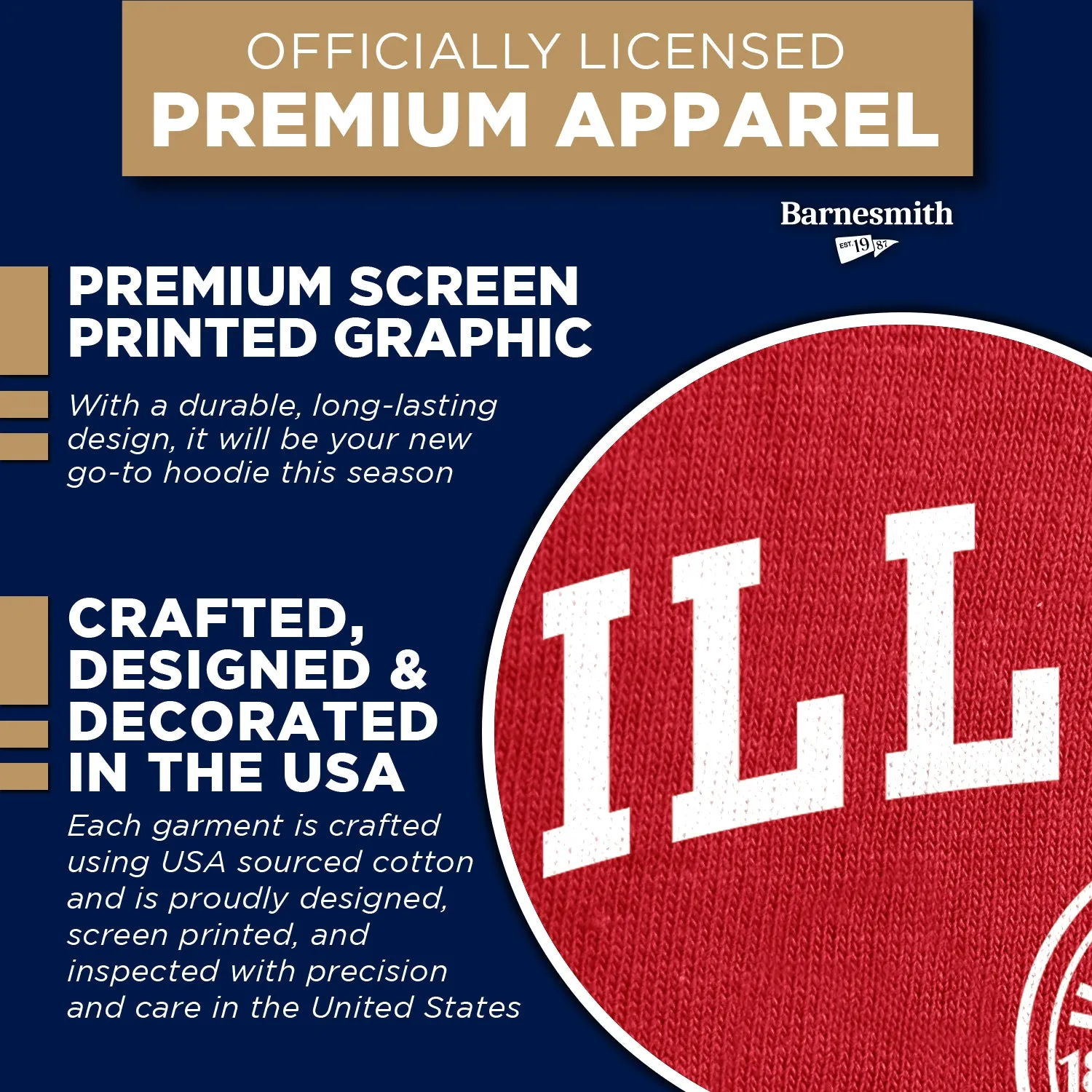 Illinois State University Heritage Hooded Sweatshirt (Red) sold by Barnesmith product image thumbnail 4