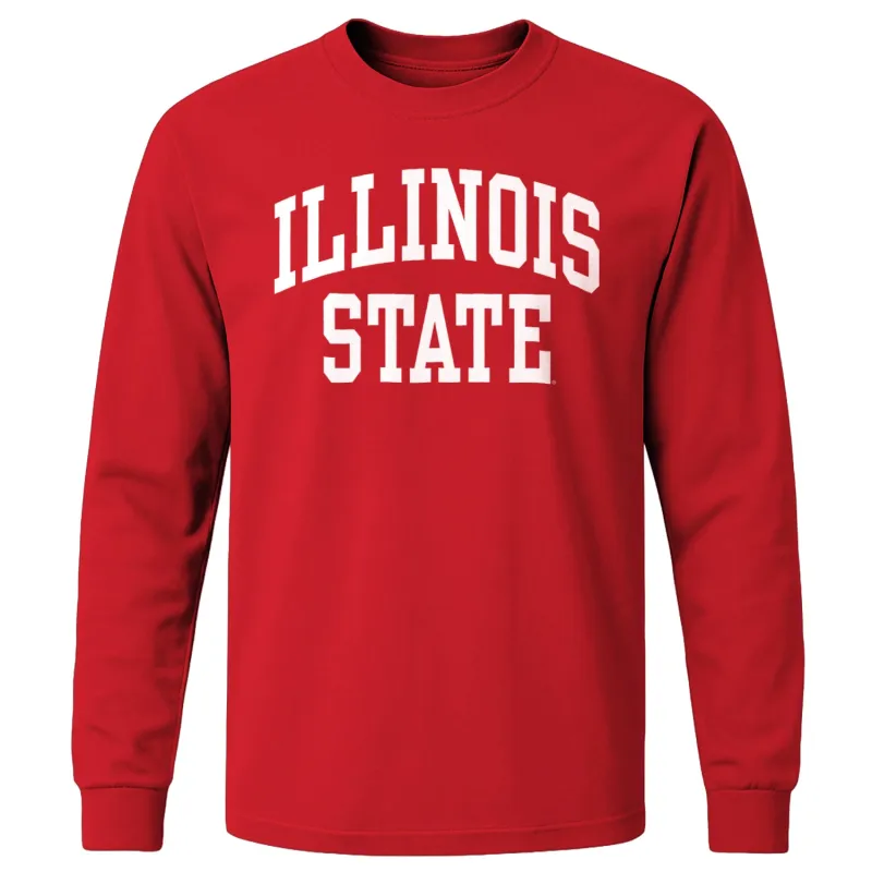Illinois State University Classic Long Sleeve T-Shirt (Red) sold by Barnesmith