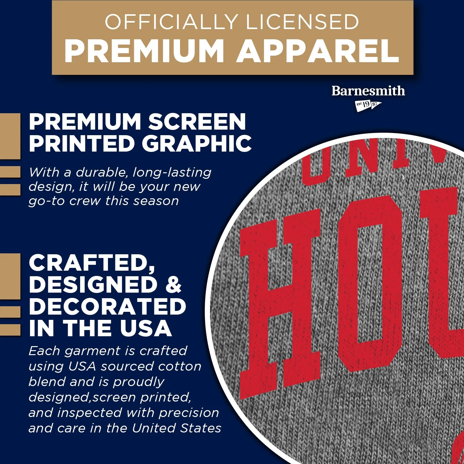 University of Houston Heritage Sweatshirt (Charcoal Grey) sold by Barnesmith product image thumbnail 4