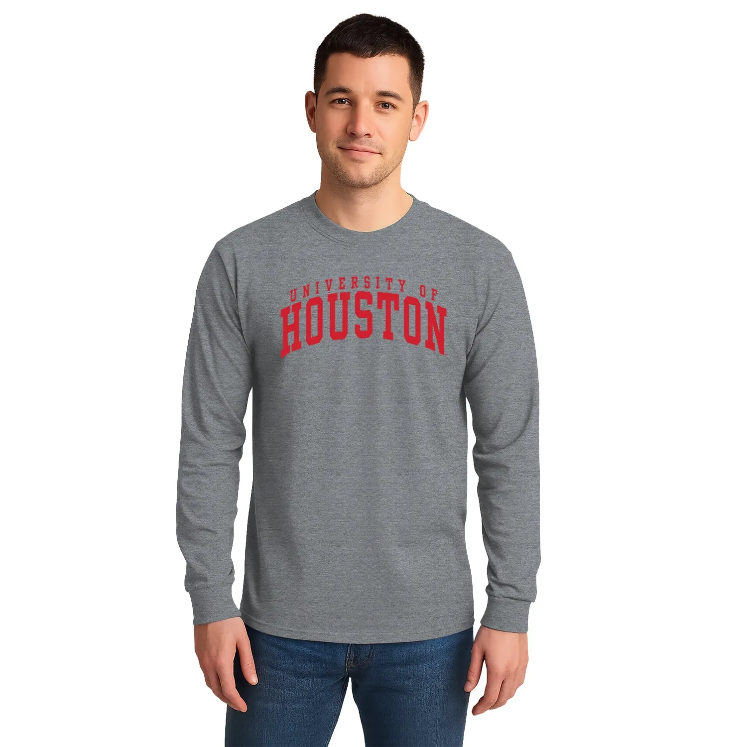 University of Houston Classic Long Sleeve T-Shirt (Charcoal Grey) sold by Barnesmith product image thumbnail 2