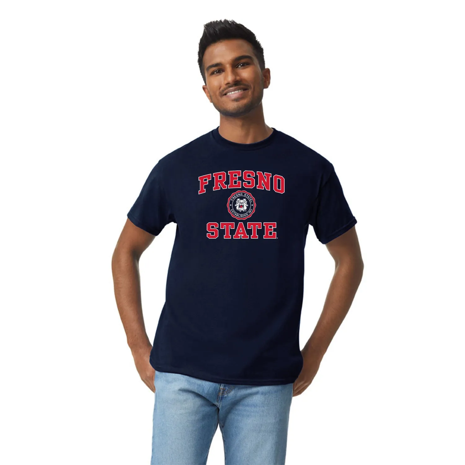 California State University Fresno Heritage T-Shirt (Navy) sold by Barnesmith product image thumbnail 2