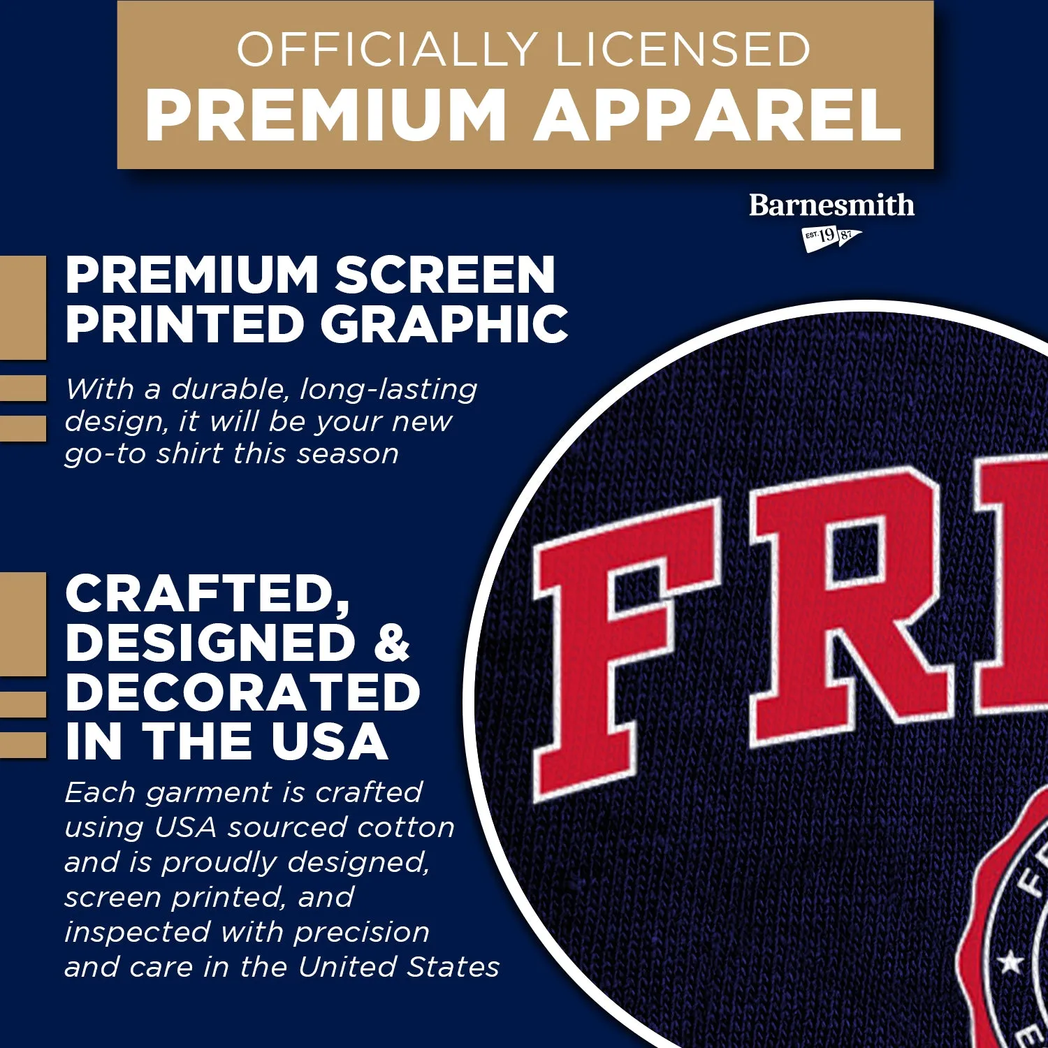 California State University Fresno Heritage T-Shirt (Navy) sold by Barnesmith product image thumbnail 4