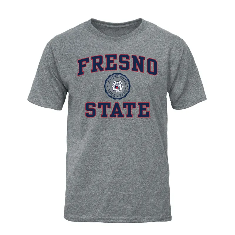 California State University Fresno Heritage T-Shirt (Charcoal Grey) sold by Barnesmith