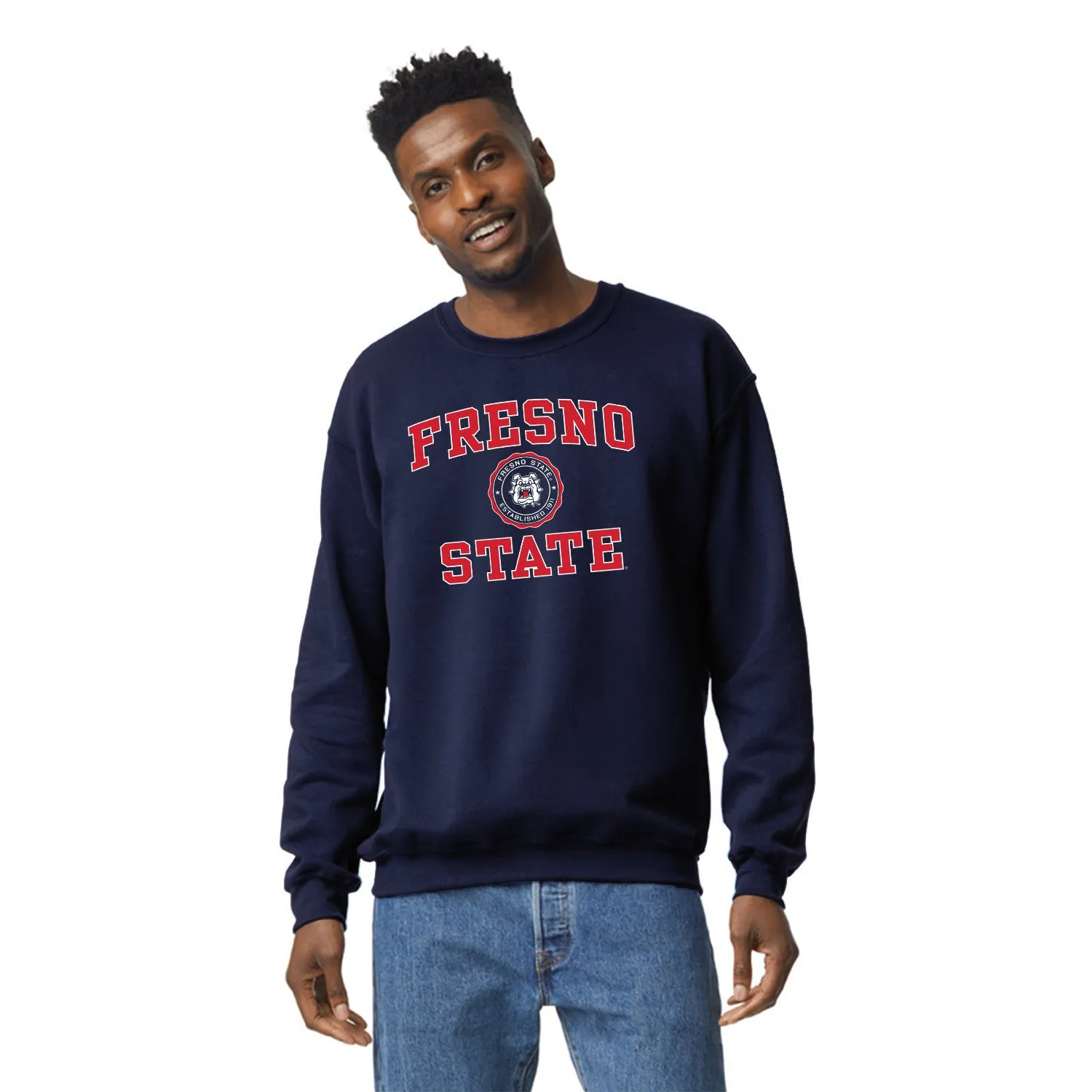 California State University Fresno Heritage Sweatshirt (Navy) sold by Barnesmith product image thumbnail 2