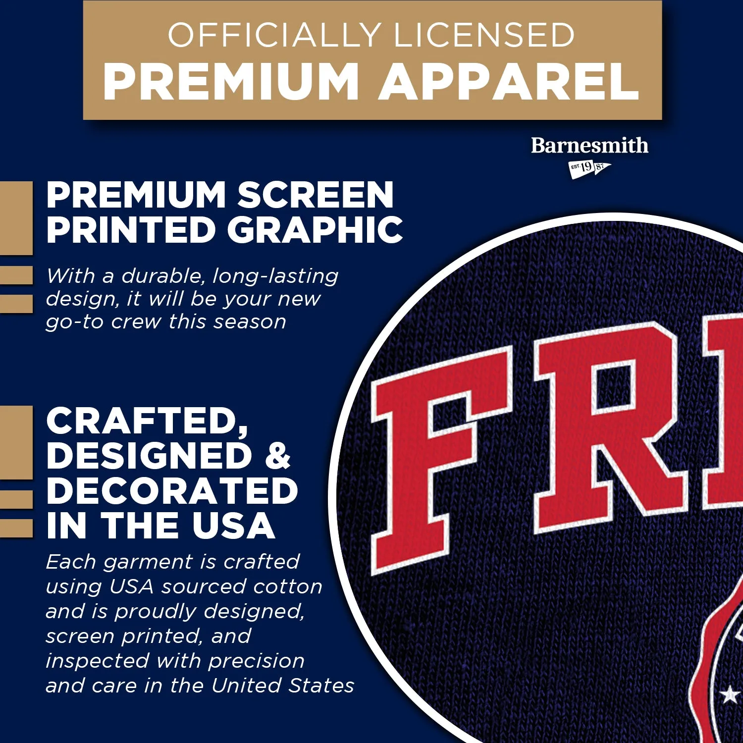 California State University Fresno Heritage Sweatshirt (Navy) sold by Barnesmith product image thumbnail 4