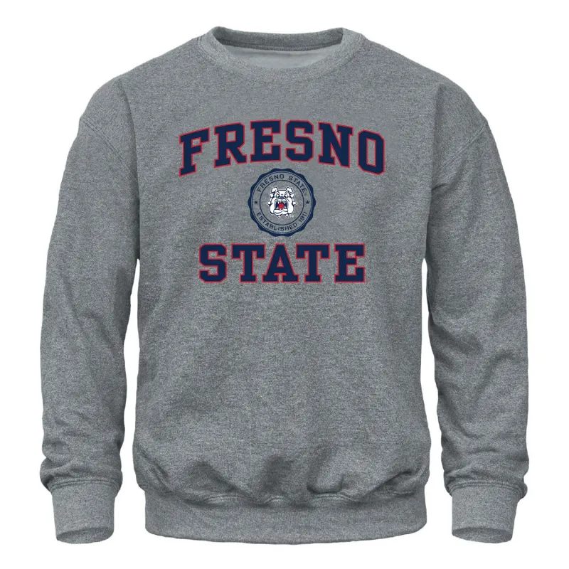 California State University Fresno Heritage Sweatshirt (Charcoal Grey) sold by Barnesmith