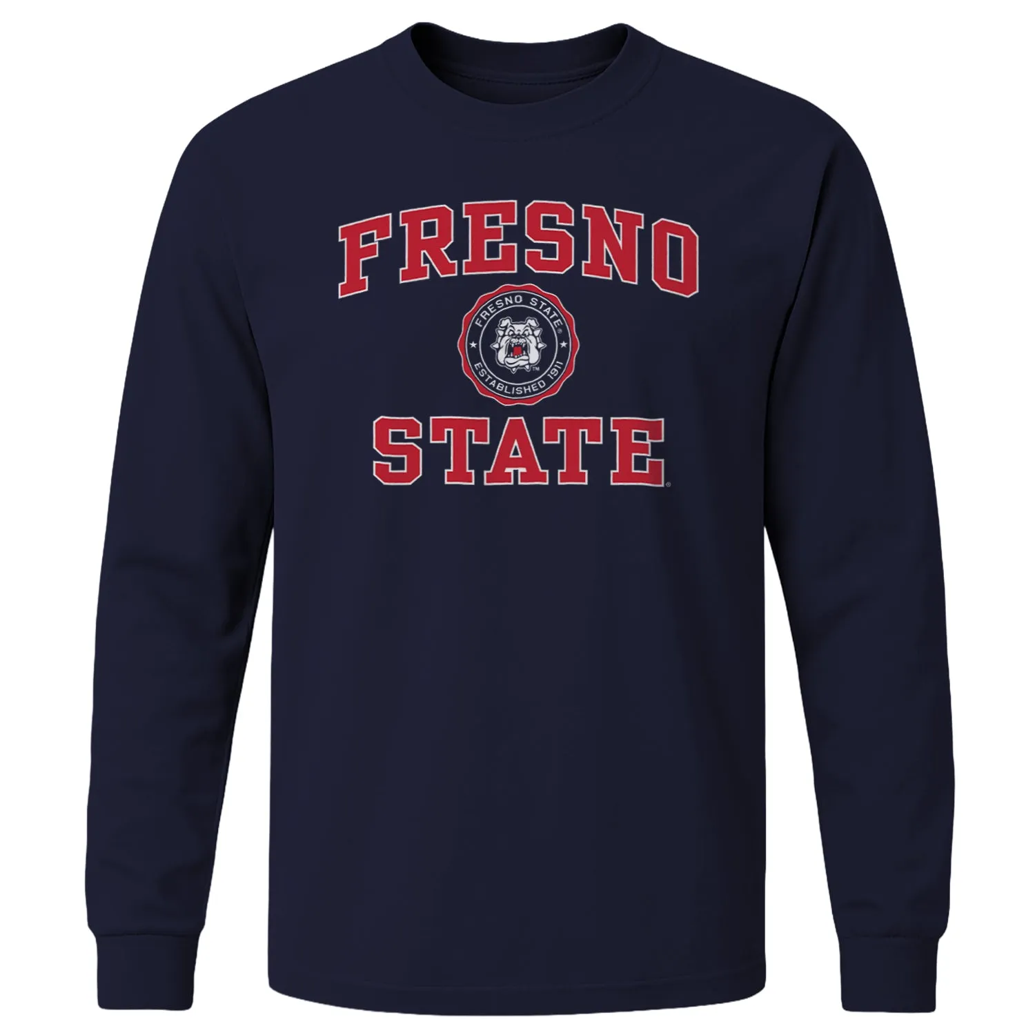 California State University Fresno Heritage Long Sleeve T-Shirt (Navy) sold by Barnesmith