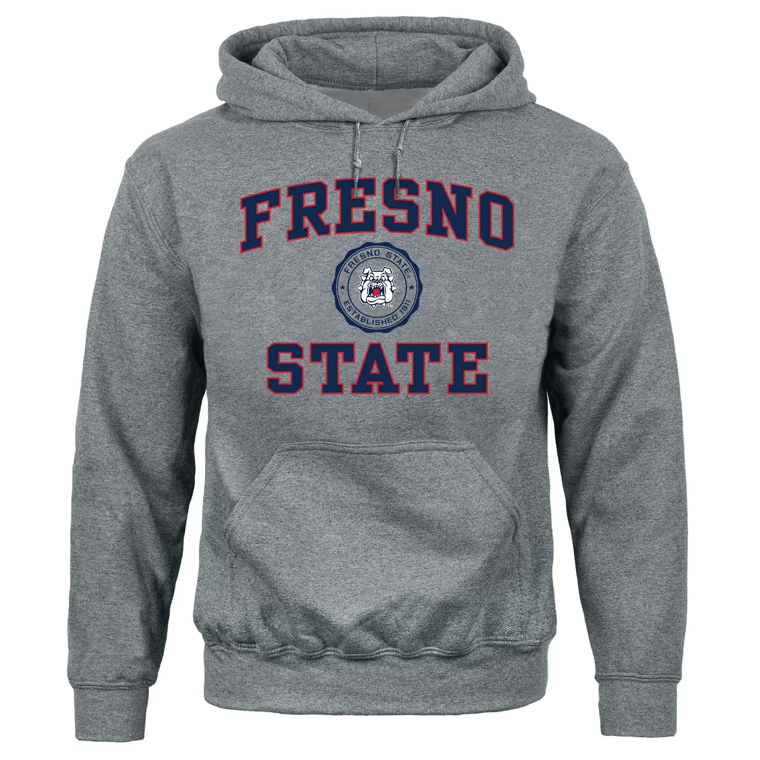 California State University Fresno Heritage Hooded Sweatshirt (Charcoal Grey) sold by Barnesmith