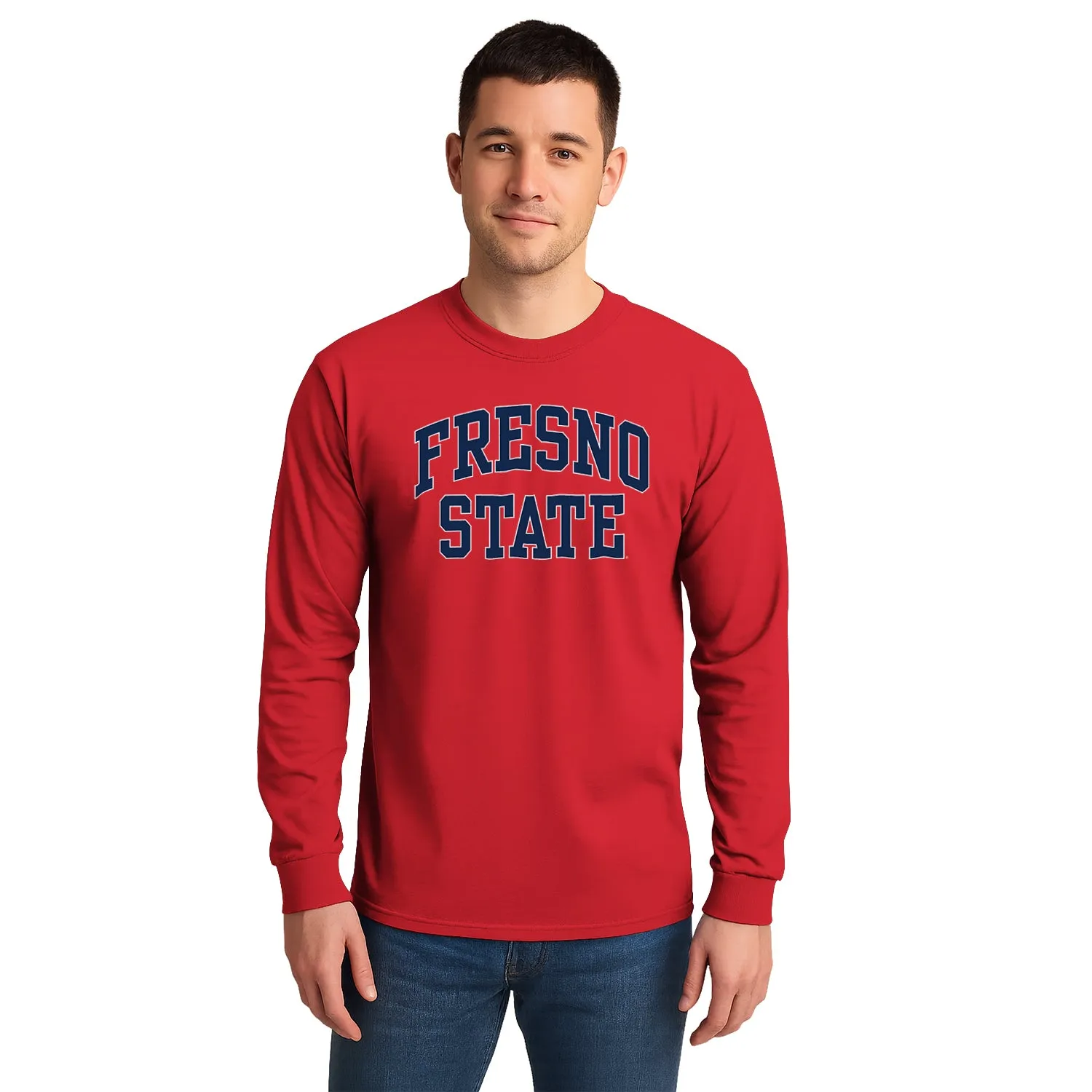 California State University Fresno Classic Long Sleeve T-Shirt (Red) sold by Barnesmith product image thumbnail 2