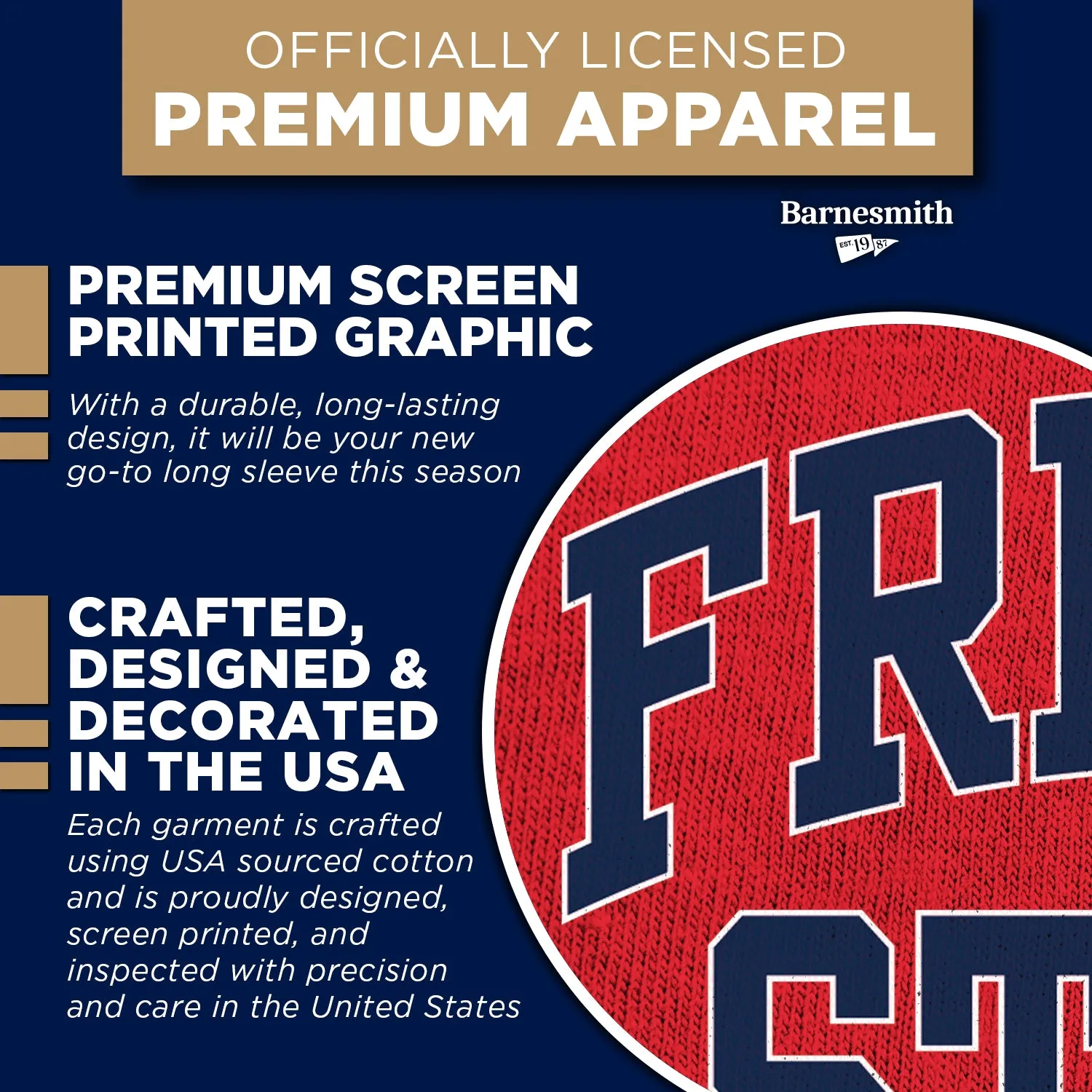 California State University Fresno Classic Long Sleeve T-Shirt (Red) sold by Barnesmith product image thumbnail 4