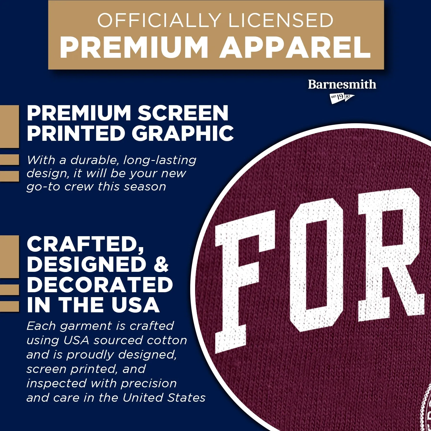 Fordham University Heritage Sweatshirt (Maroon) sold by Barnesmith product image thumbnail 4