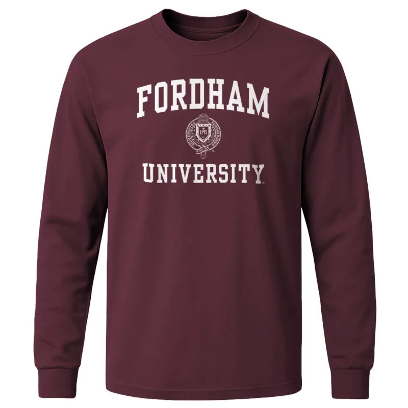 Fordham University Heritage Long Sleeve T-Shirt (Maroon) sold by Barnesmith