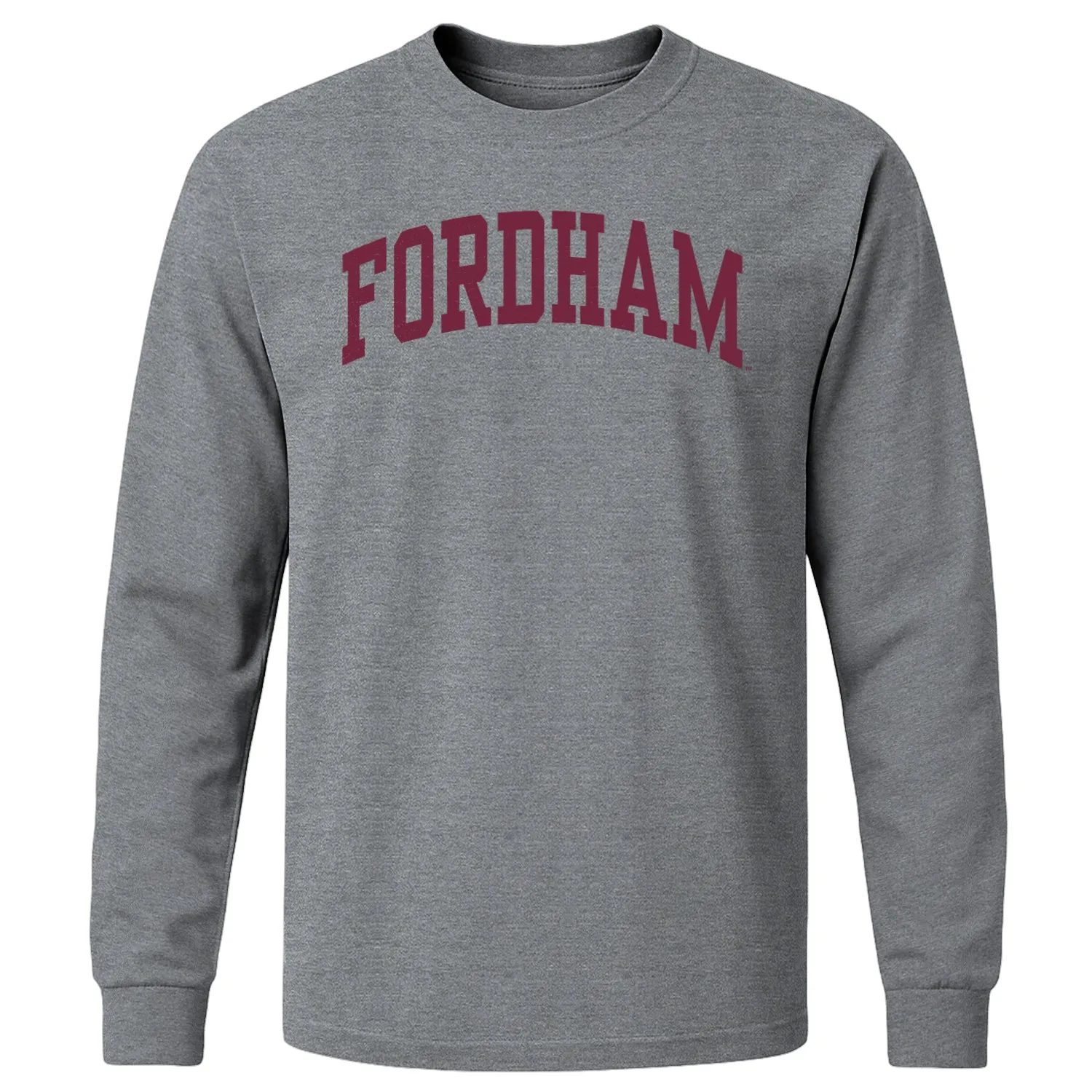 Fordham University Classic Long Sleeve T-Shirt (Charcoal Grey) sold by Barnesmith