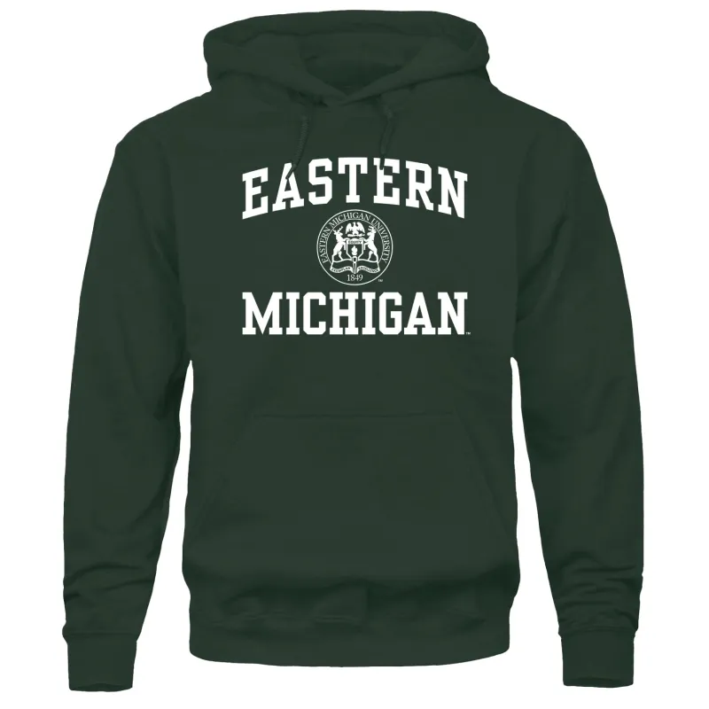 Eastern Michigan University Heritage Hooded Sweatshirt (Hunter Green) sold by Barnesmith