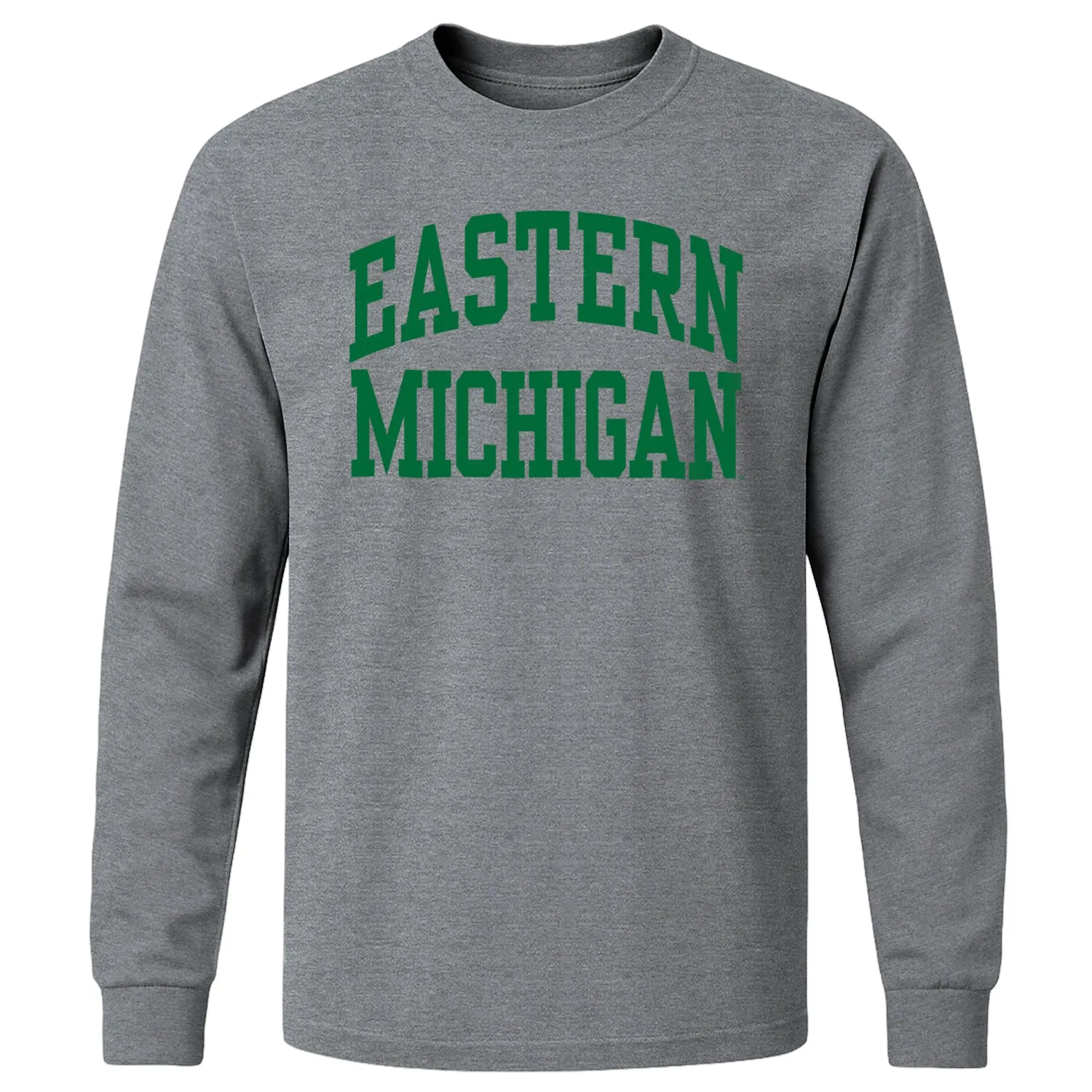 Eastern Michigan University Classic Long Sleeve T-Shirt (Charcoal Grey) sold by Barnesmith