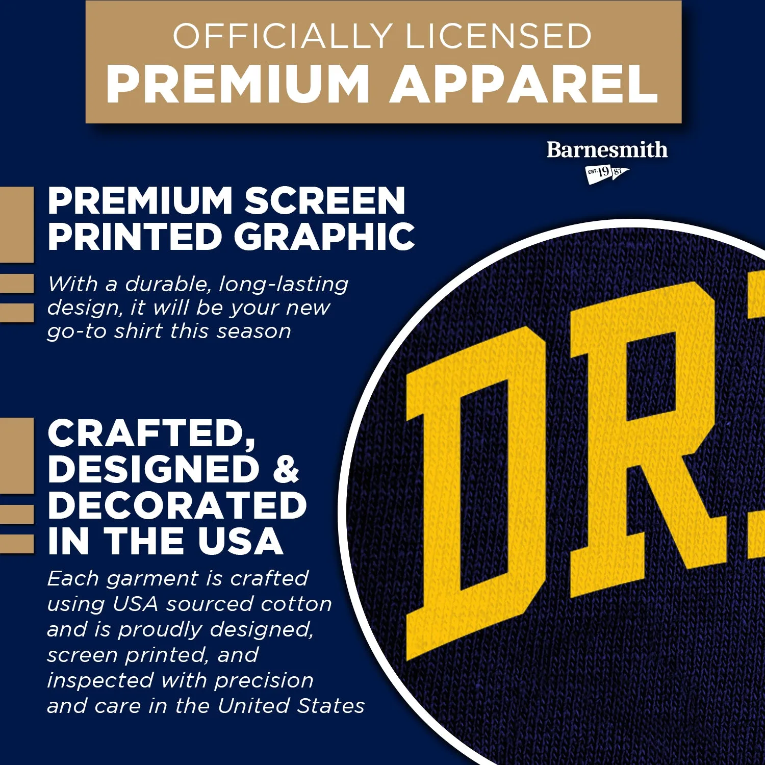 Drexel University Classic T-Shirt (Navy) sold by Barnesmith product image thumbnail 4