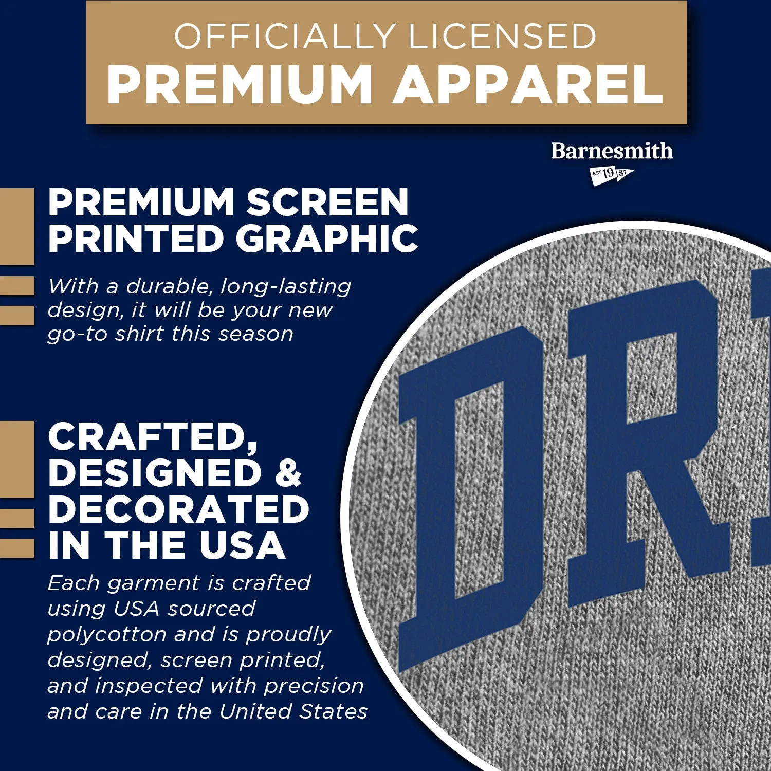Drexel University Classic T-Shirt (Charcoal Grey) sold by Barnesmith product image thumbnail 4