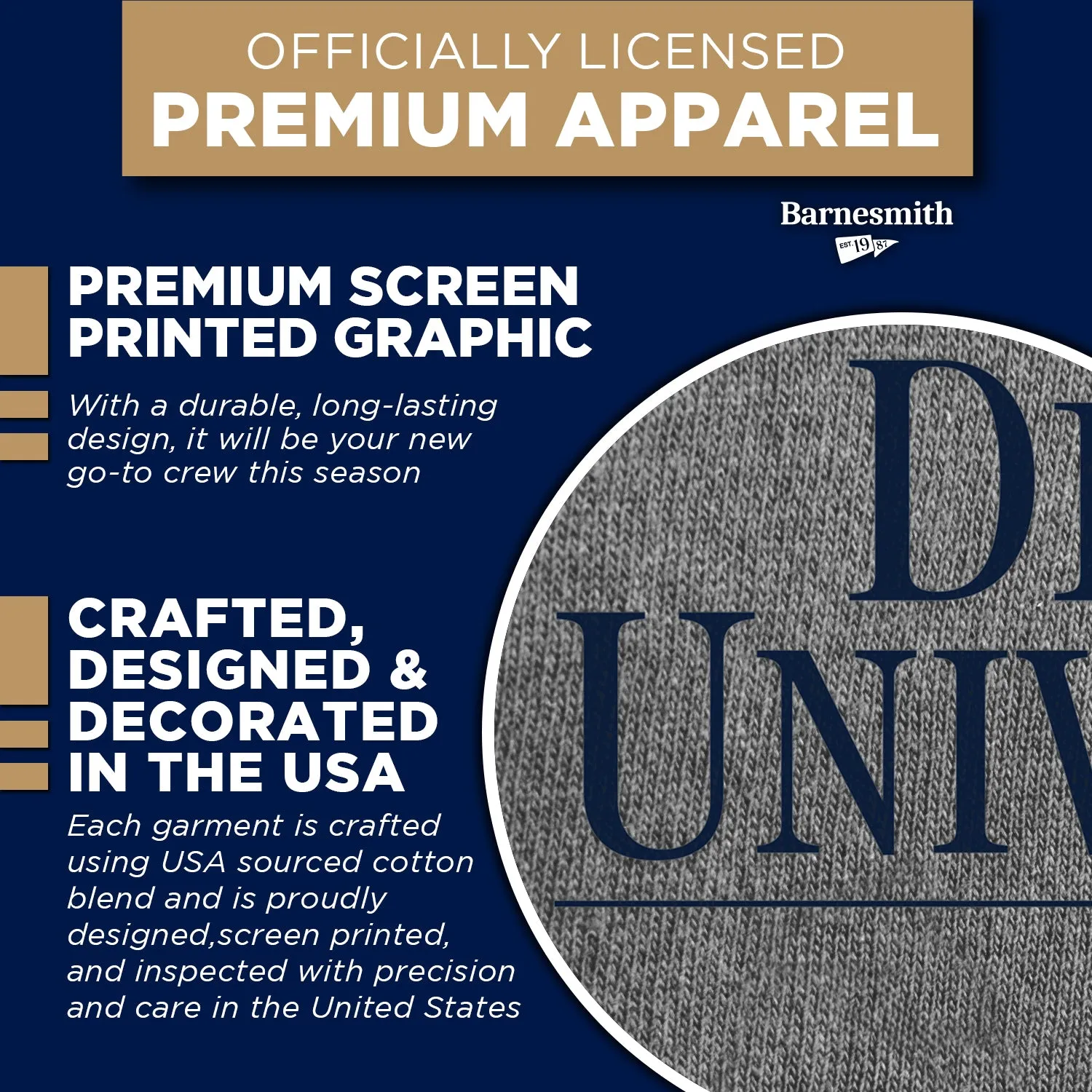 DePaul University Heritage Sweatshirt (Charcoal Grey) sold by Barnesmith product image thumbnail 4
