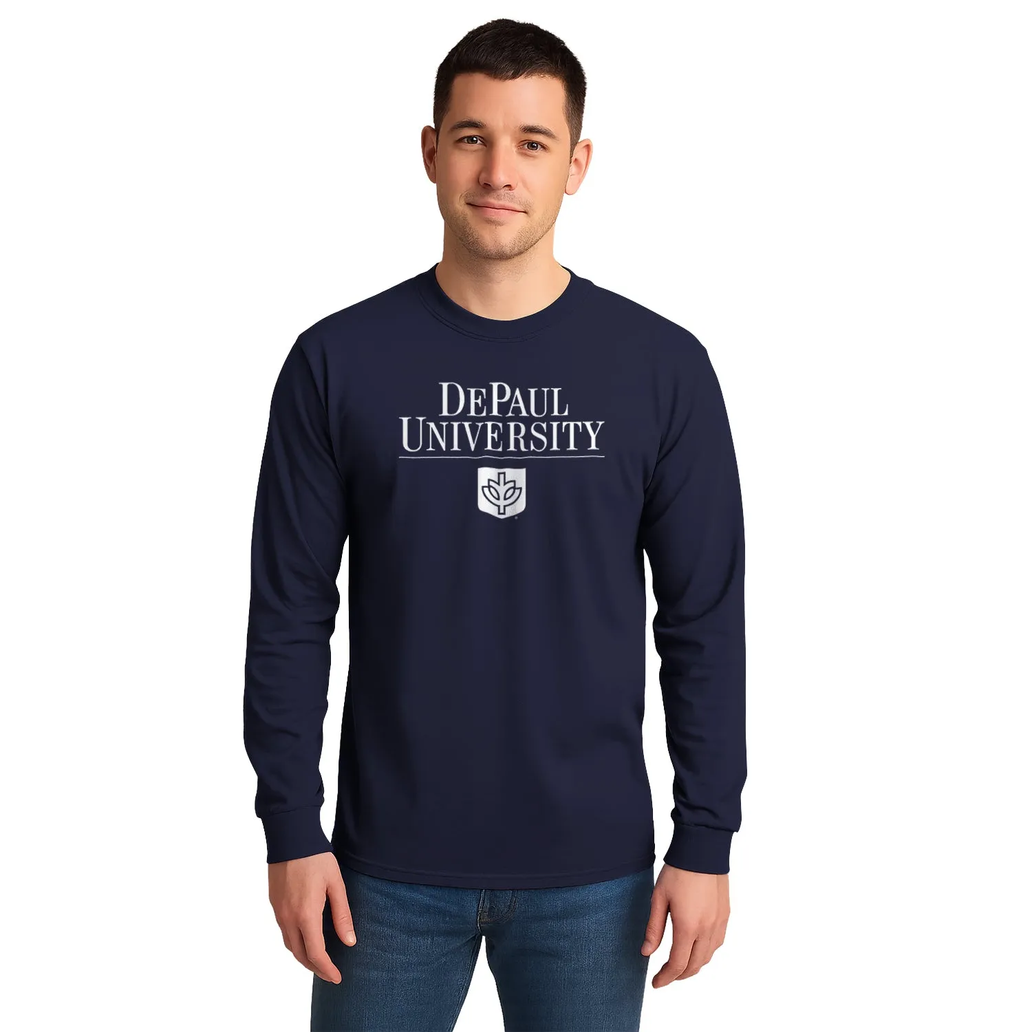 DePaul University Heritage Long Sleeve T-Shirt (Navy) sold by Barnesmith product image thumbnail 2
