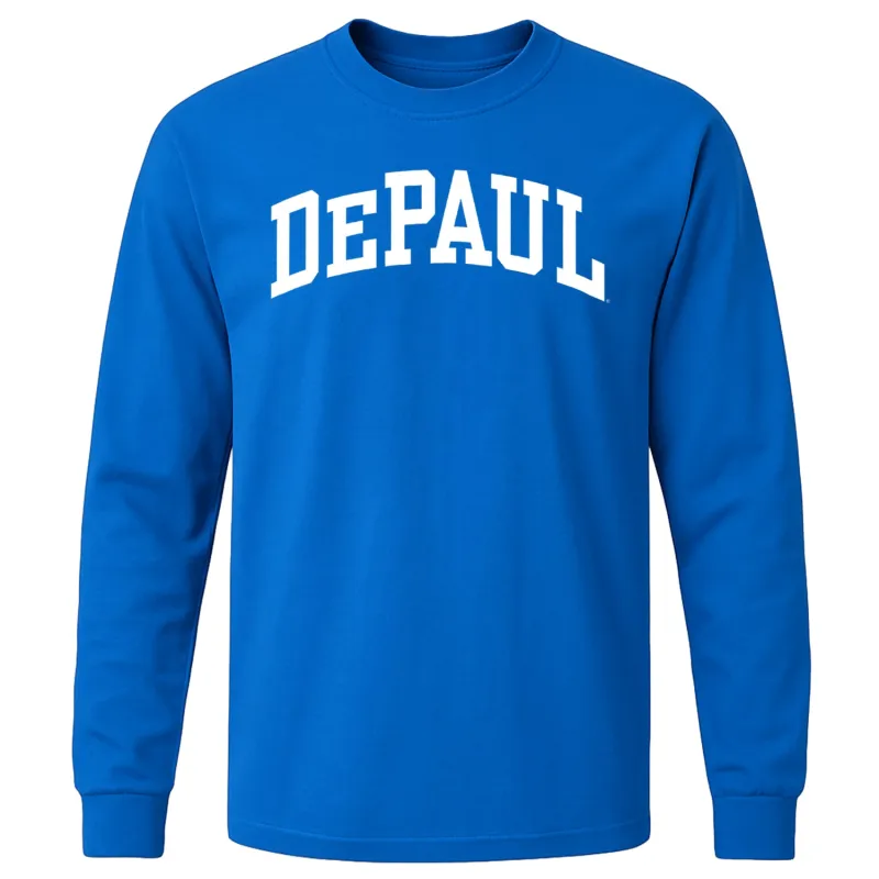 DePaul University Classic Long Sleeve T-Shirt (Royal Blue) sold by Barnesmith