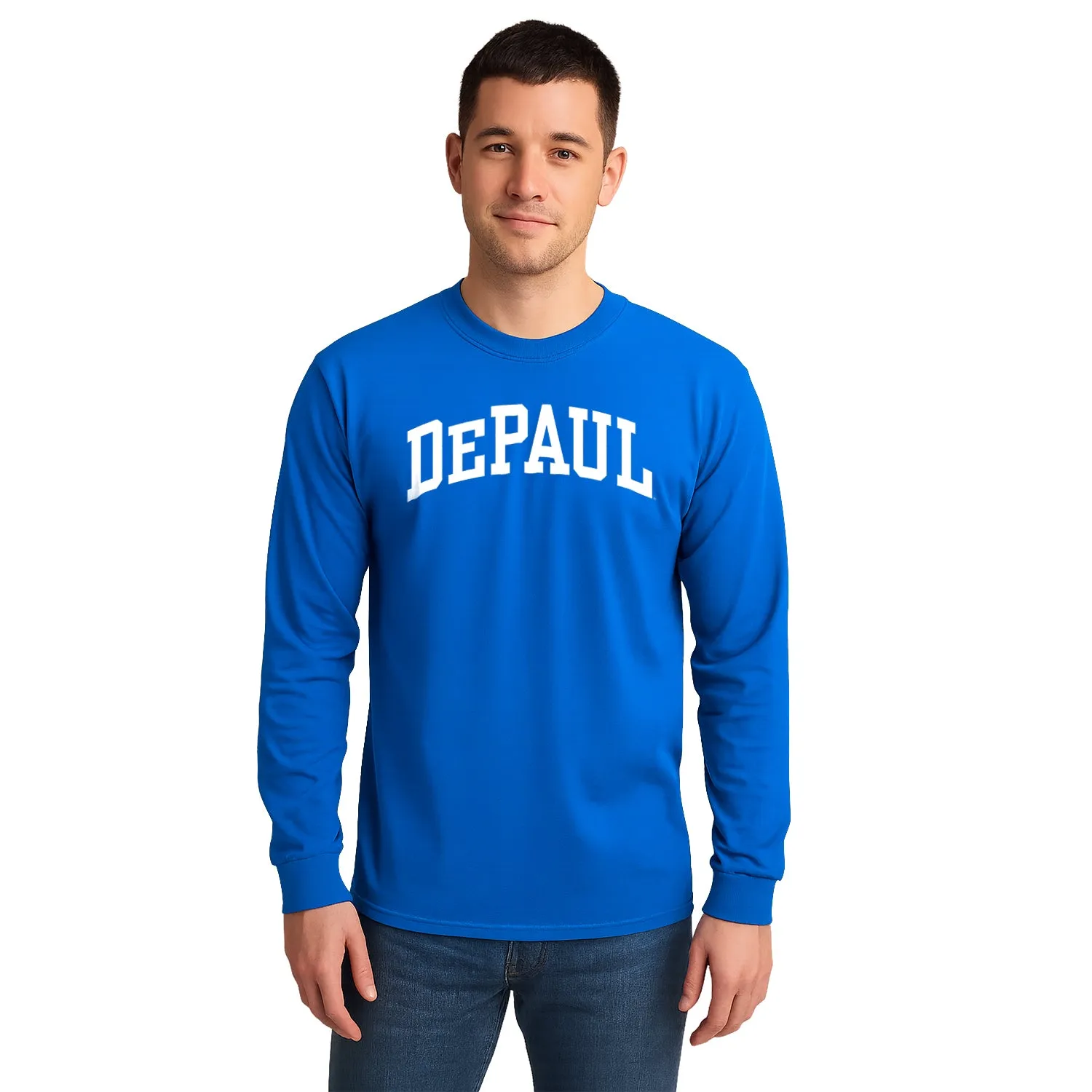 DePaul University Classic Long Sleeve T-Shirt (Royal Blue) sold by Barnesmith product image thumbnail 2