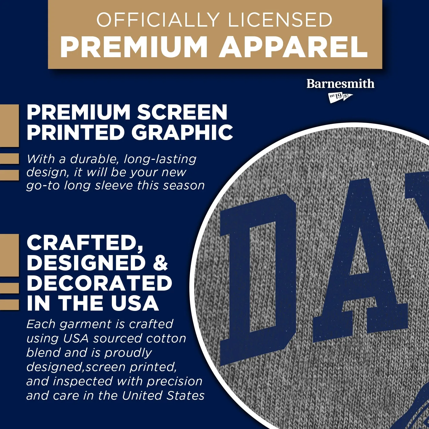 University of Dayton Heritage Long Sleeve T-Shirt (Charcoal Grey) sold by Barnesmith product image thumbnail 4