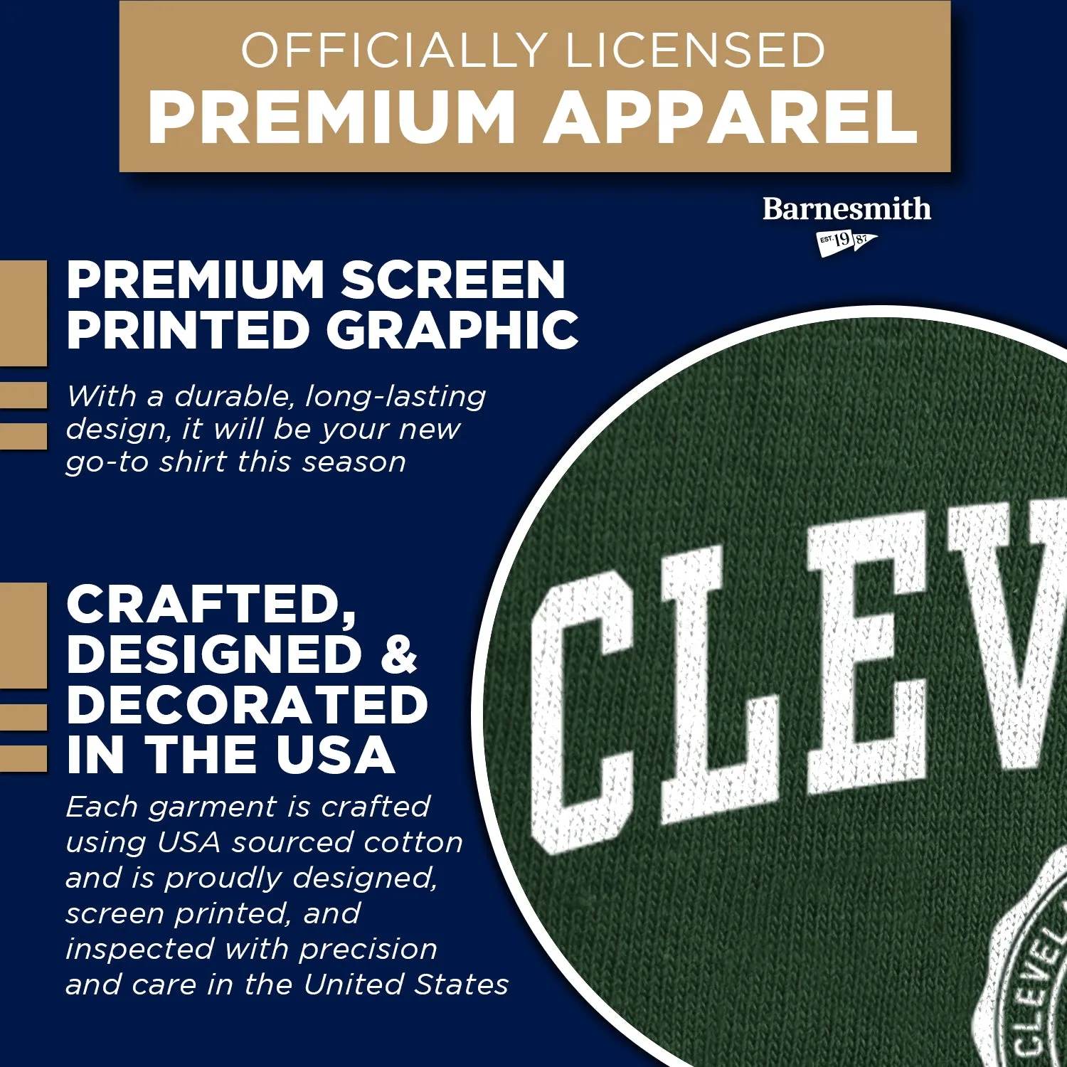 Cleveland State University Heritage T-Shirt (Hunter Green) sold by Barnesmith product image thumbnail 4