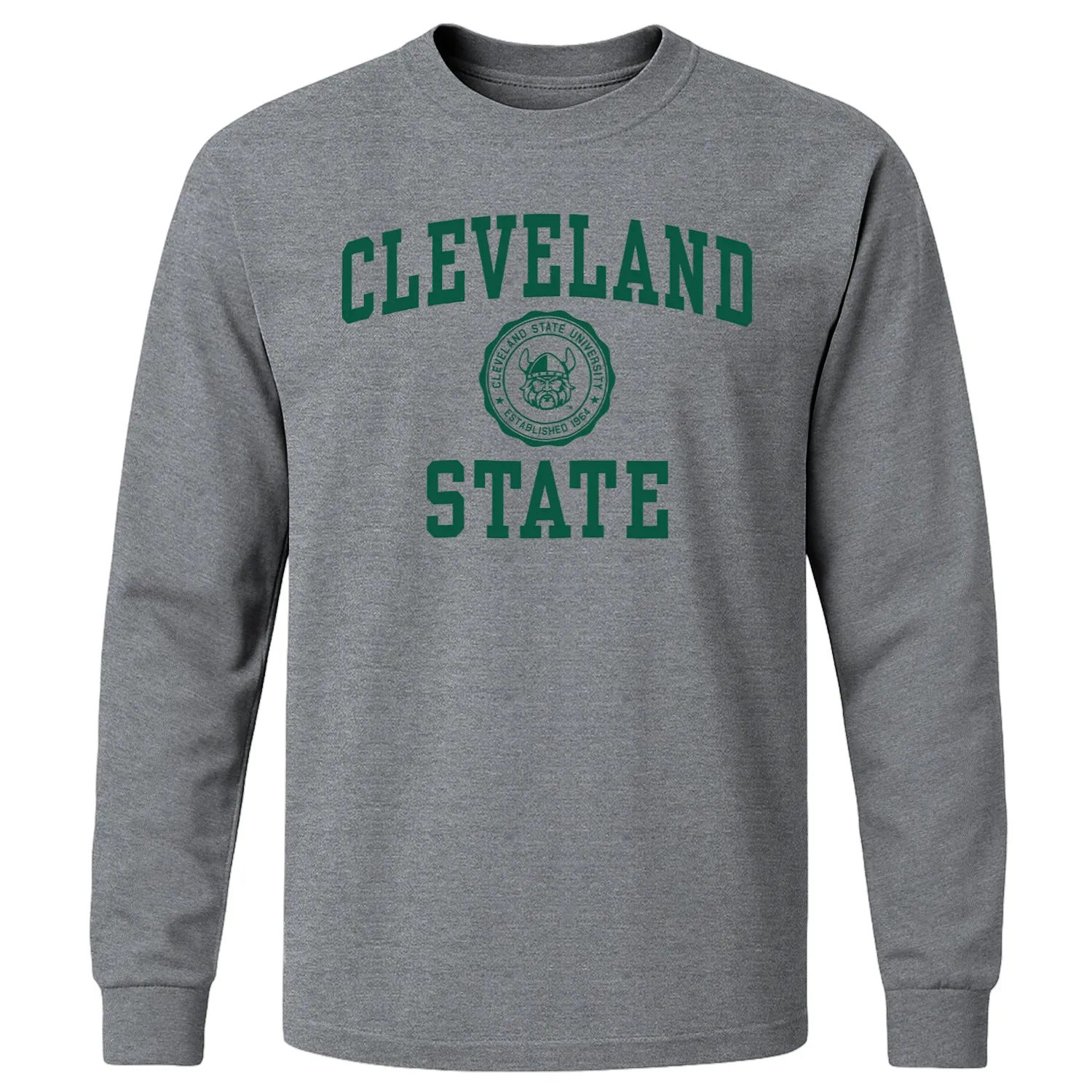 Cleveland State University Heritage Long Sleeve T-Shirt (Charcoal Grey) sold by Barnesmith