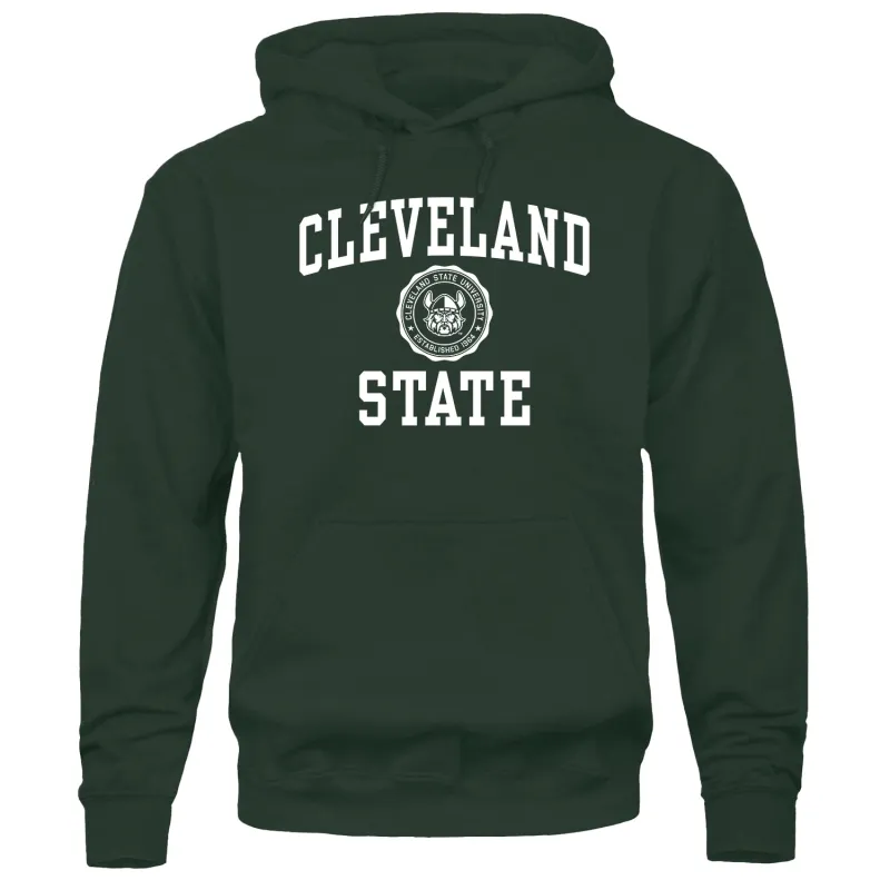 Cleveland State University Heritage Hooded Sweatshirt (Hunter Green) sold by Barnesmith