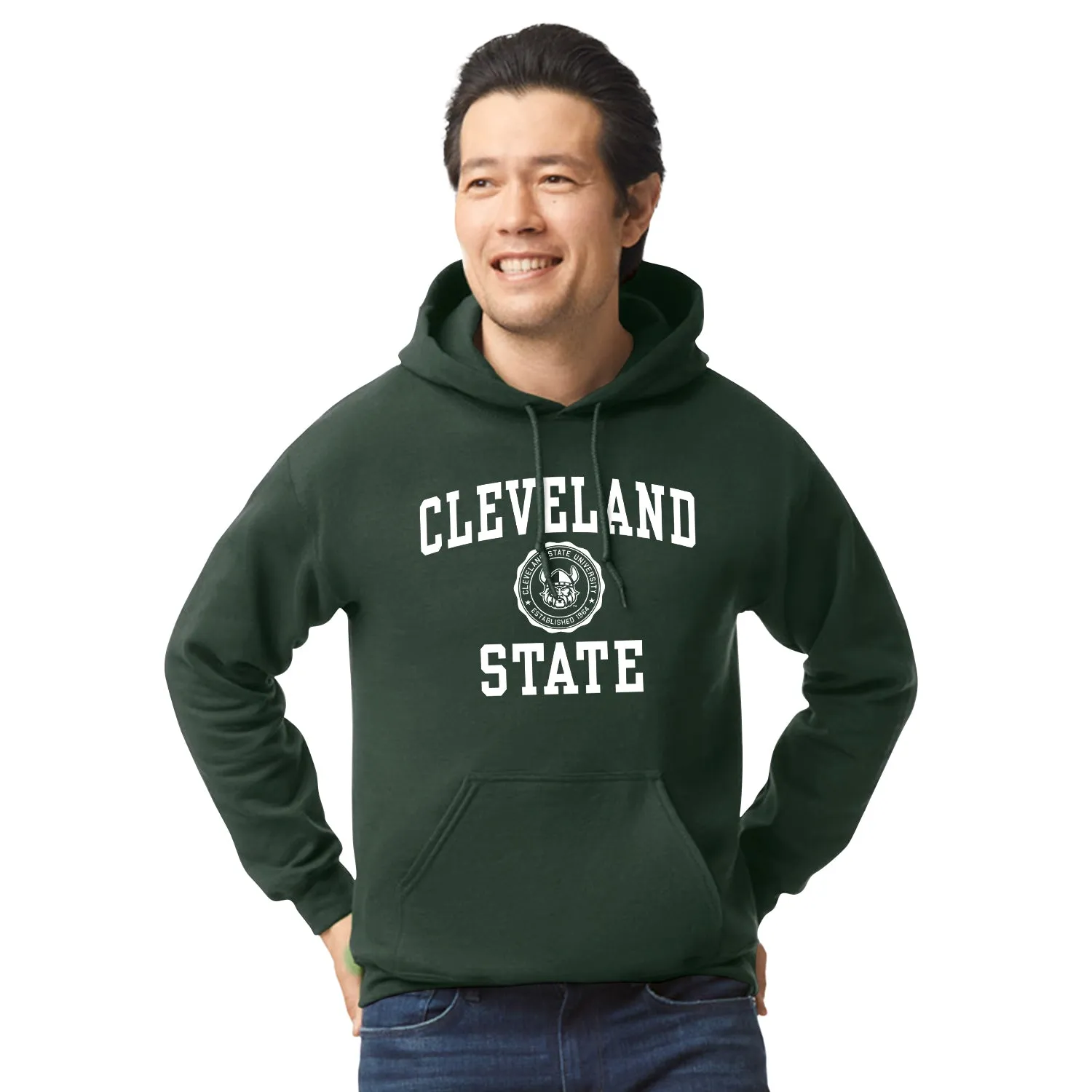 Cleveland State University Heritage Hooded Sweatshirt (Hunter Green) sold by Barnesmith product image thumbnail 2